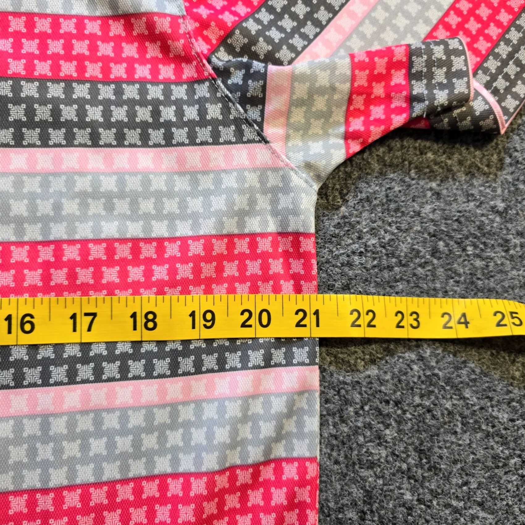 Vintage Etonic Polo Shirt Mens Medium Pink Stripe UV Protection Casual Golf Shirt Mens Regular Pink Stripe Polo Shirt Size US M / EU 48-50 / 2 - 6 Thumbnail