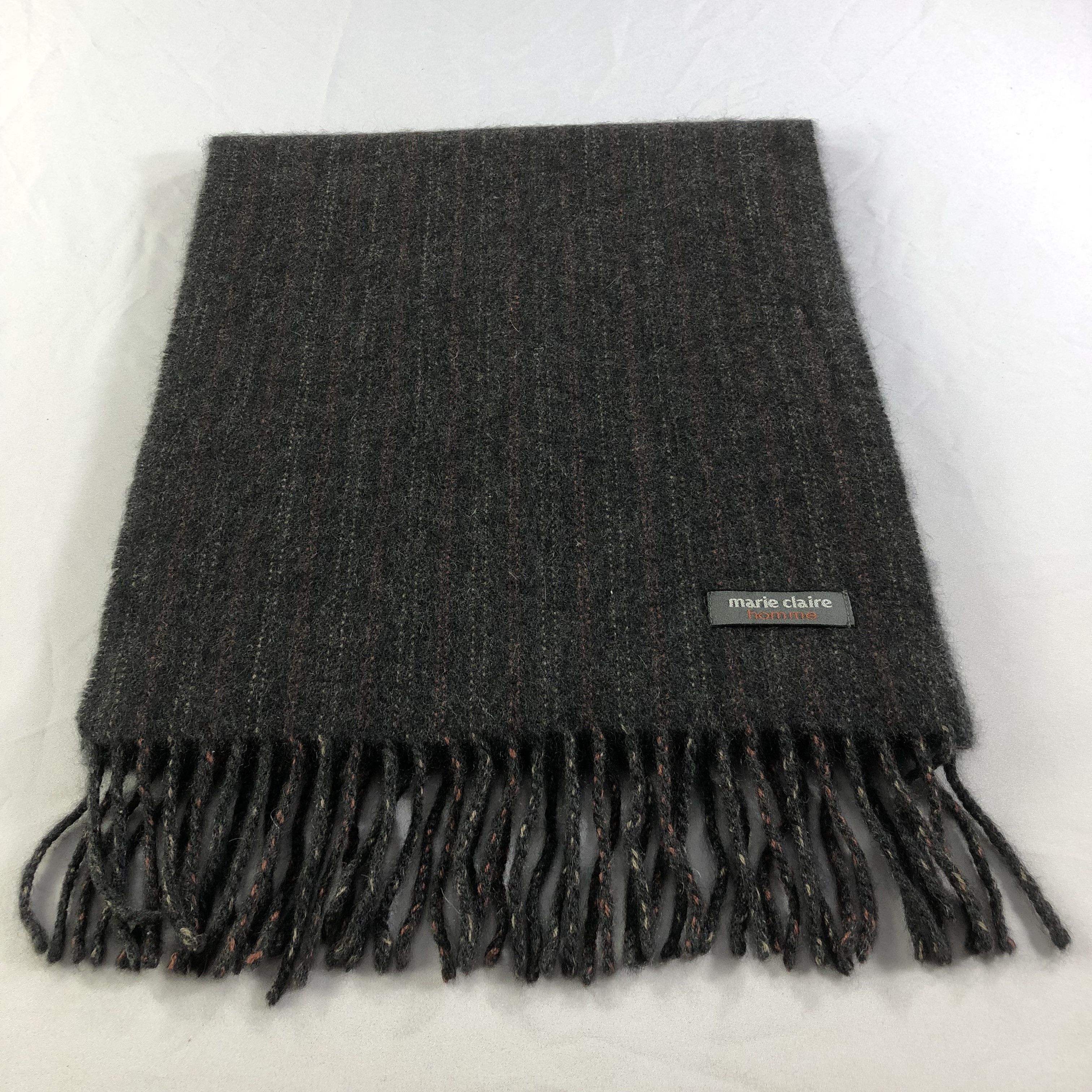 Vintage Marie Claire Homme Cashmere Scarf Muffler V1685 Size ONE SIZE - 2 Thumbnail