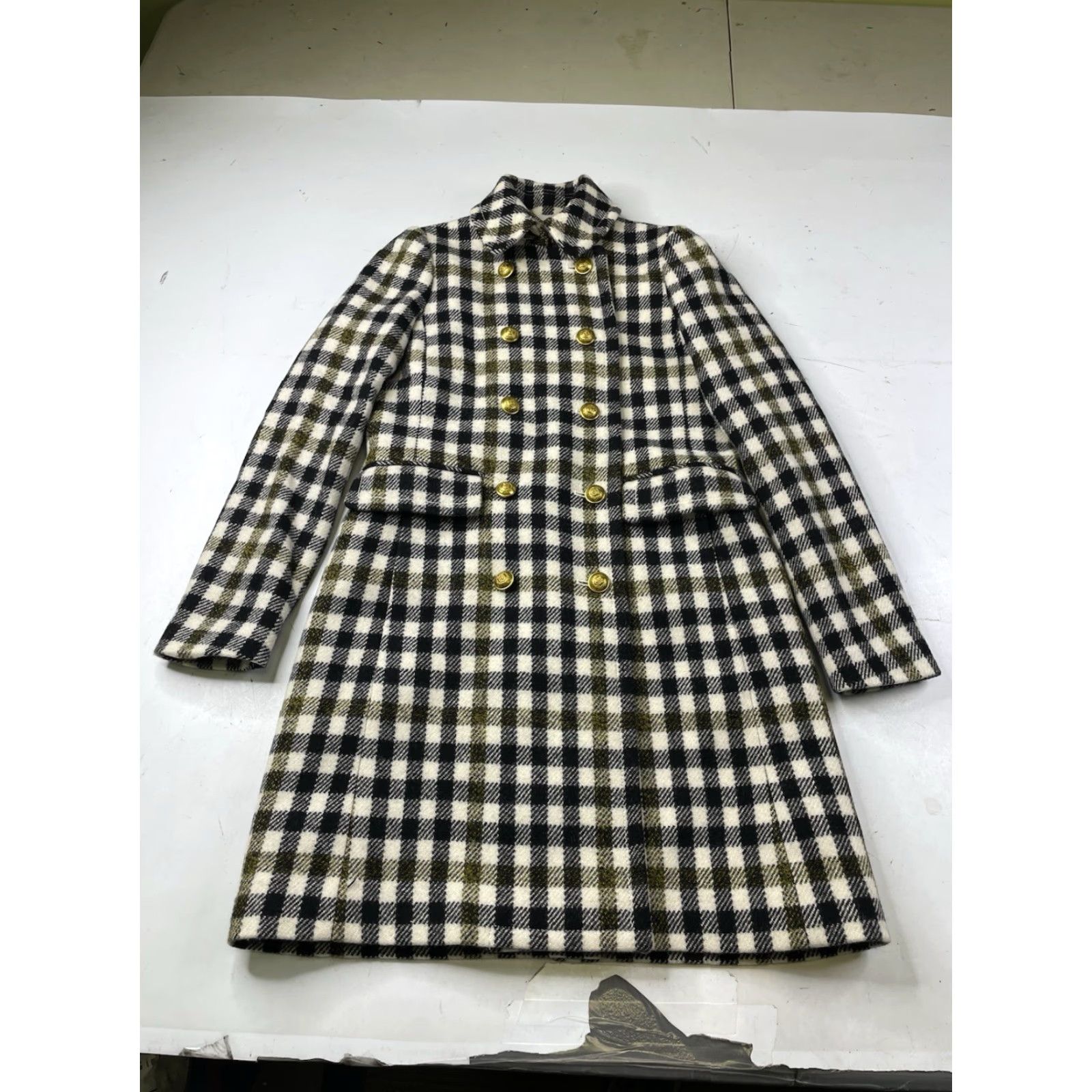 J.Crew J.CREW Plaid Wool Coat Long 100% Wool Multicolor 0 Women’s Size 0 Buttons Metal Pea Coat Modern Style Size XS / US 0-2 / IT 36-38 - 4 Thumbnail