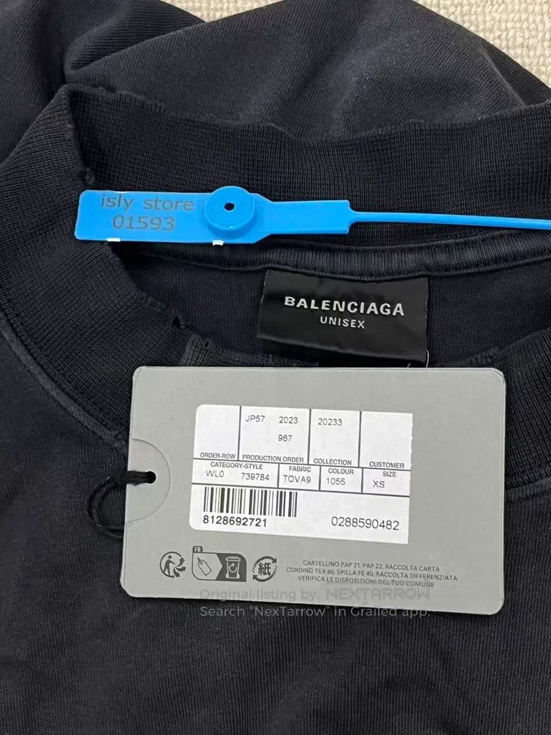 Balenciaga Balenciaga Tape Alphabet Logo Print Ribbed Knit Round Neck Size US XS / EU 42 / 0 - 5 Thumbnail