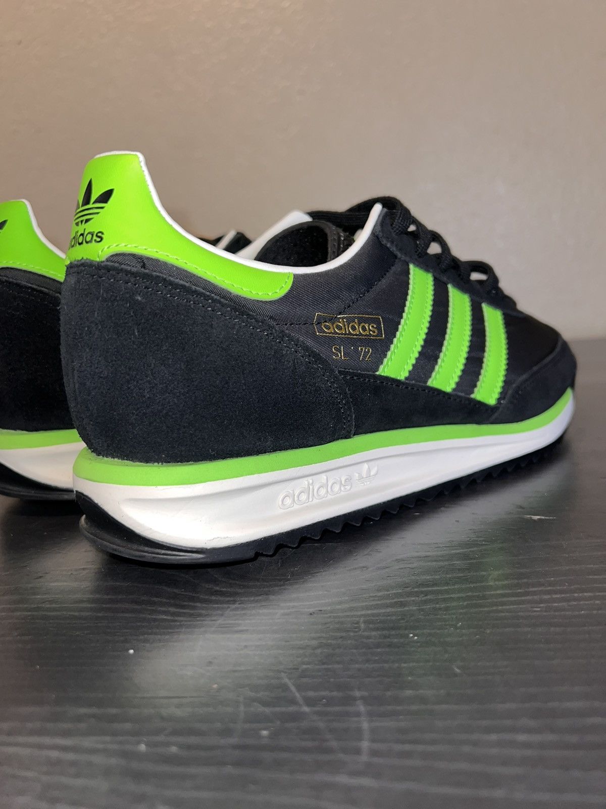 Adidas Adidas SL72 RS Black Solar Green Size 10 Size US 10 / EU 43 - 4 Thumbnail