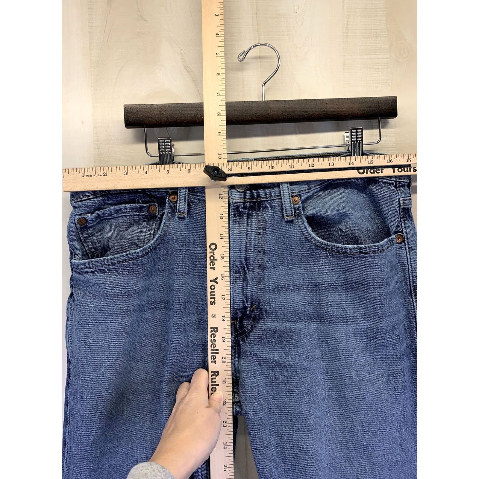 Levi's VINTAGE Levi’s 502 Denim Distressed Raw Hem Straight Leg Mens Jeans 34x32-4959 Size US 34 / EU 50 - 2 Thumbnail