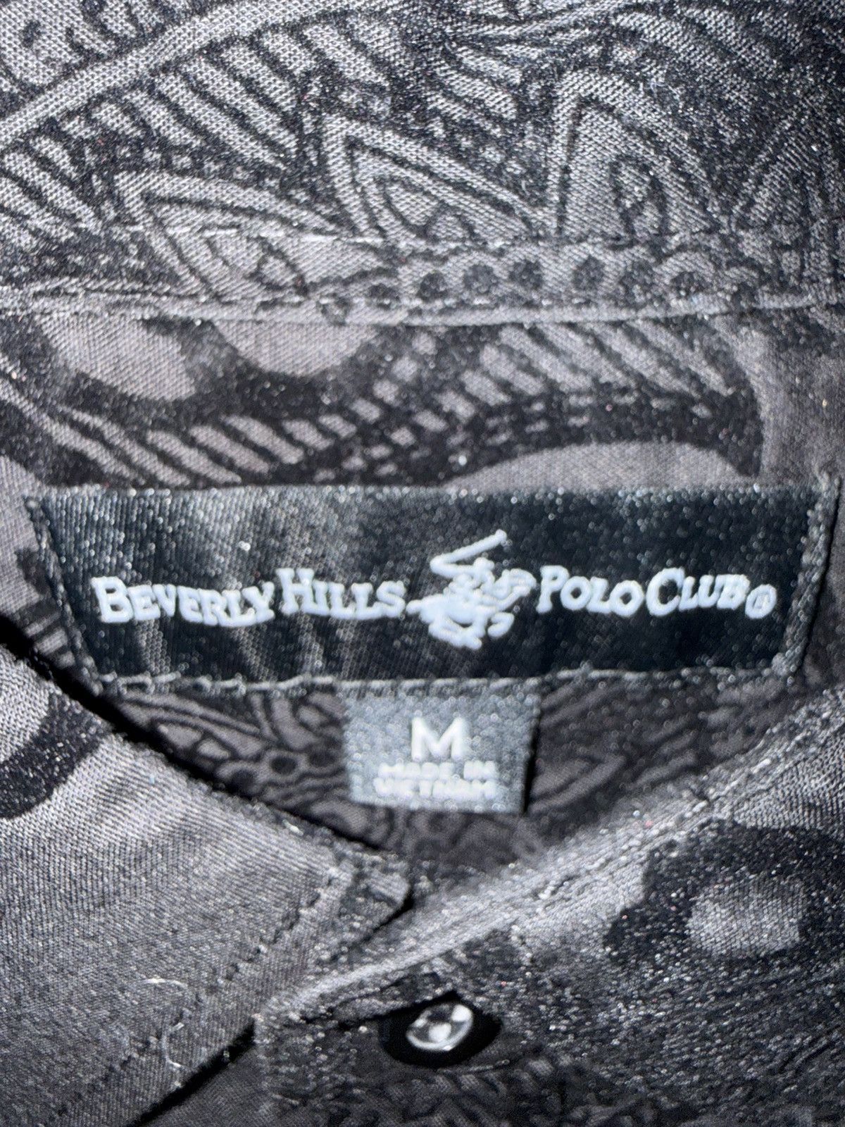 Beverly Hills Polo Club Vintage Beverly Hills Polo Club Black Paisley Shirt – Size M Size US M / EU 48-50 / 2 - 7 Thumbnail