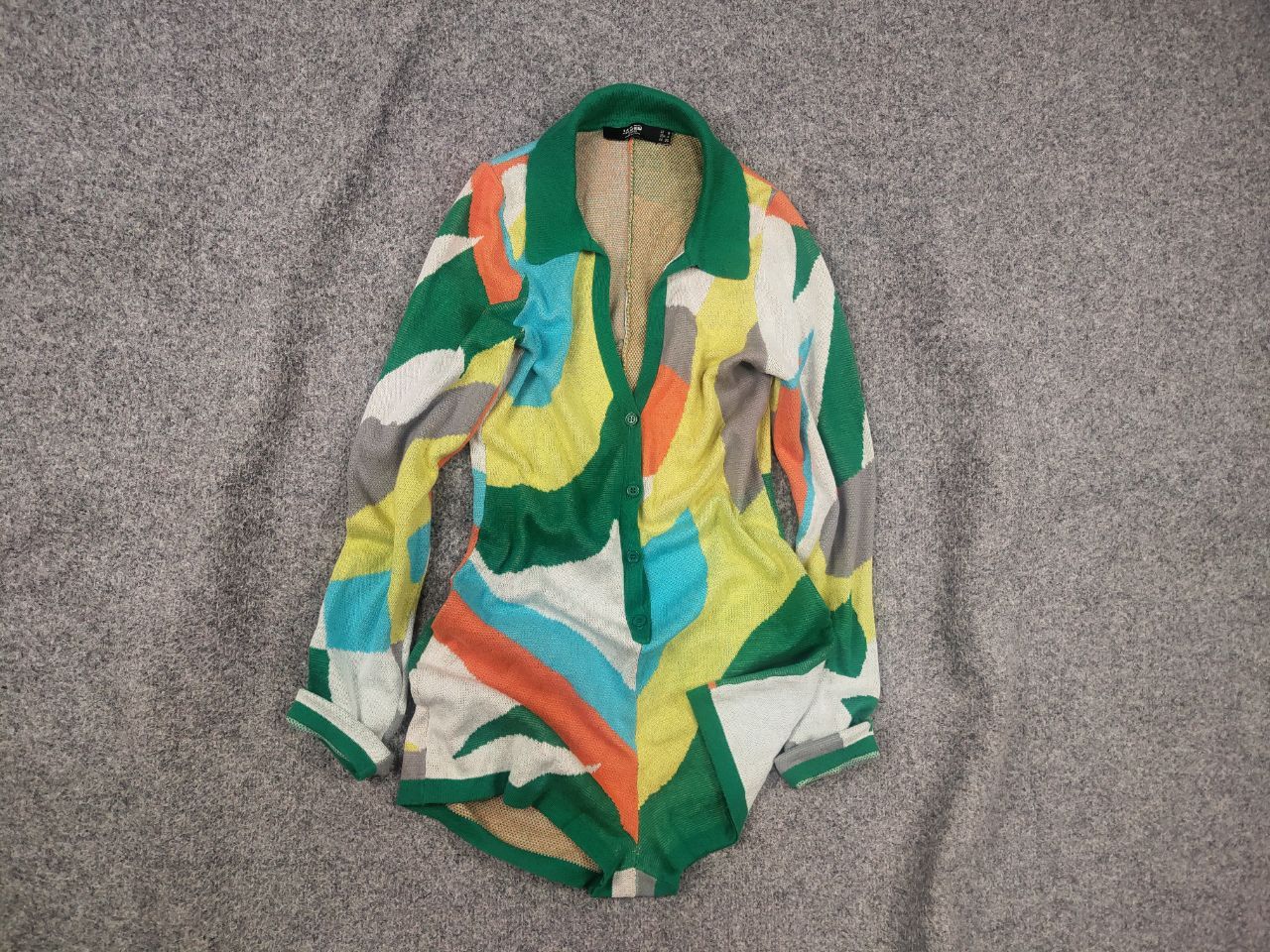 Jaded London Abstract Art knit Long Sleeve Jumpsuits Romper