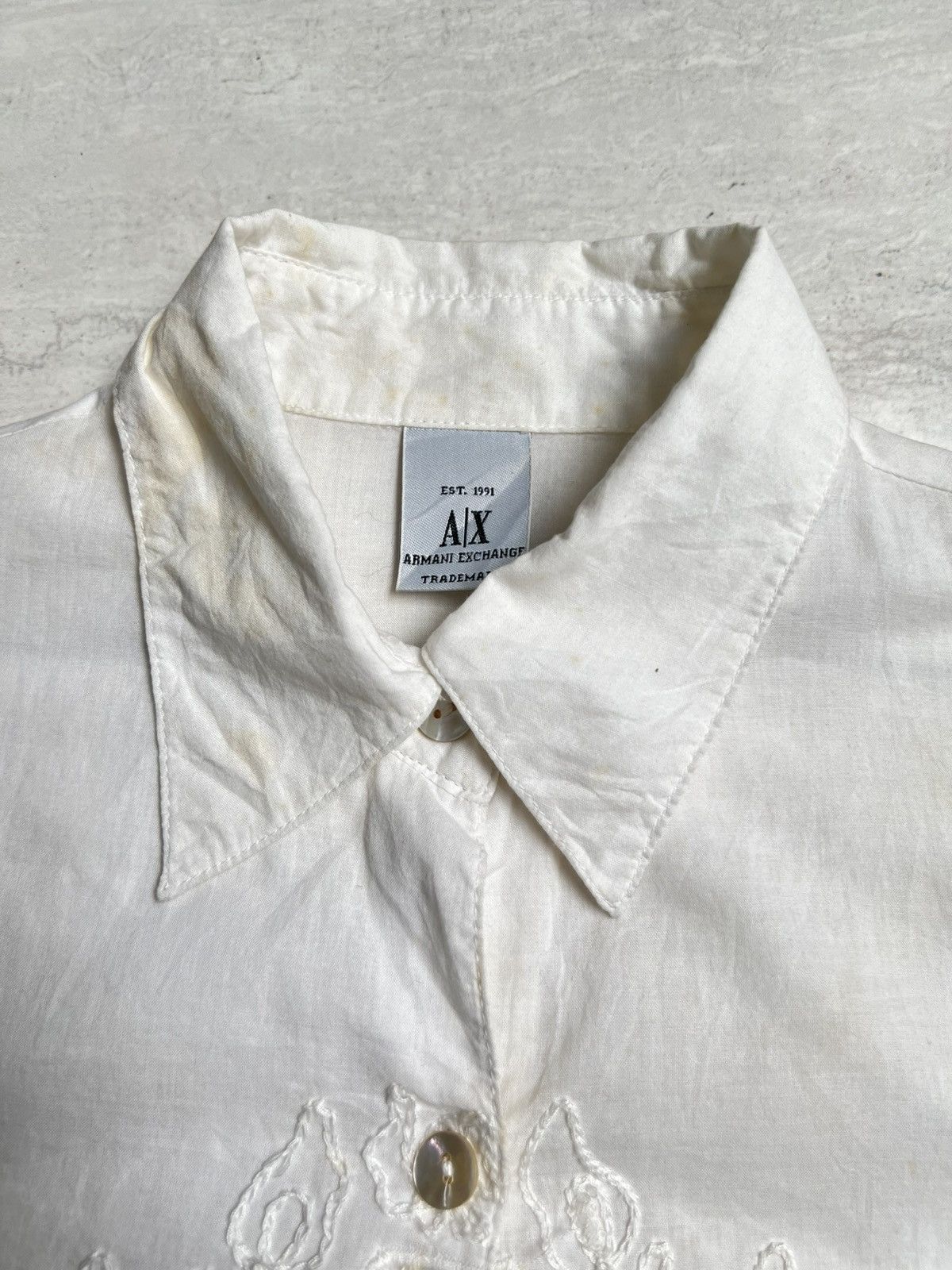Armani Exchange Armani Exchange Trademark White Shirt Size US XS / EU 42 / 0 - 5 Thumbnail