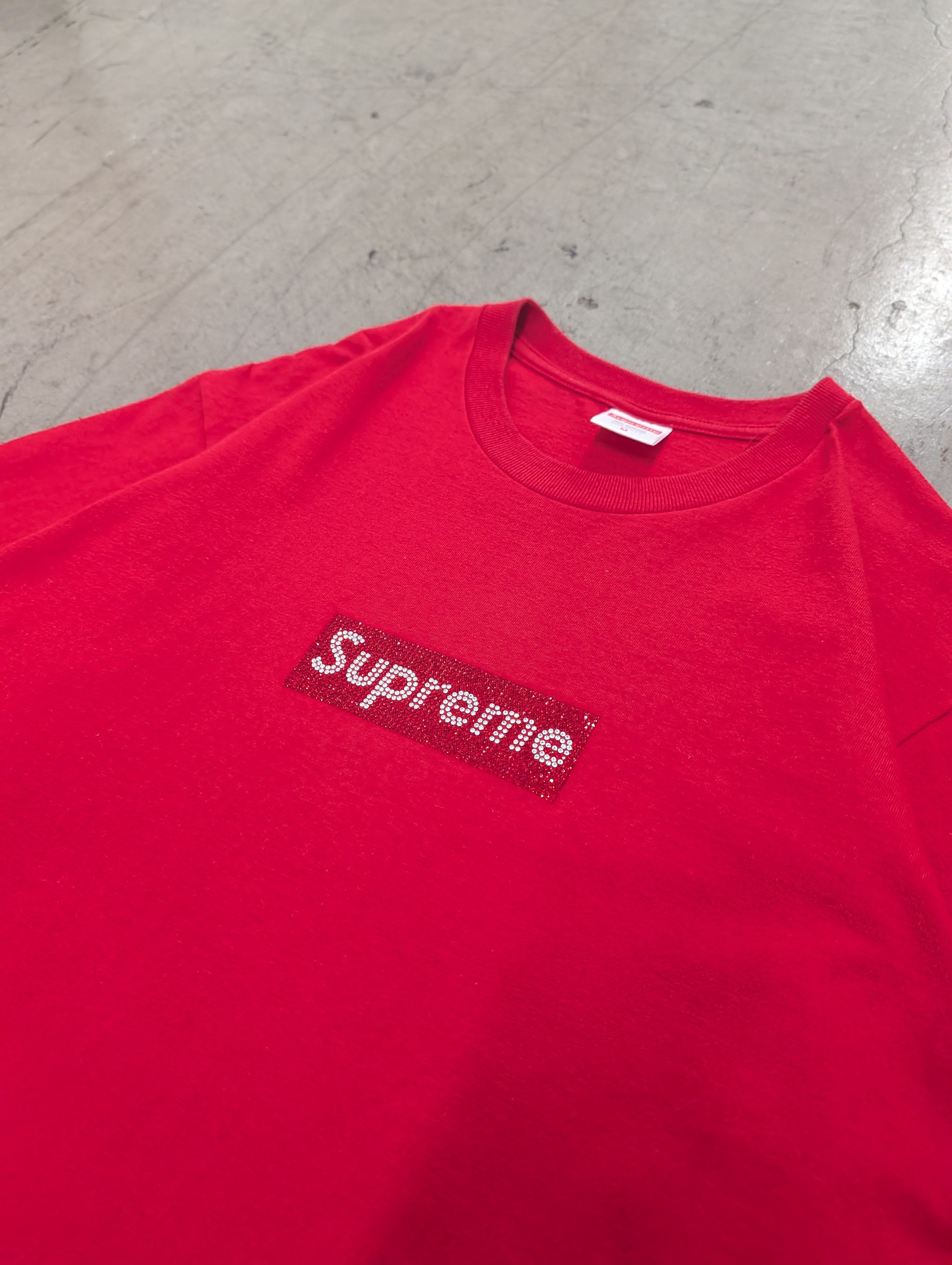 Supreme Supreme x Swarovski 25th Anniversary Box Logo Tee Red Size M Size US M / EU 48-50 / 2 - 3 Thumbnail