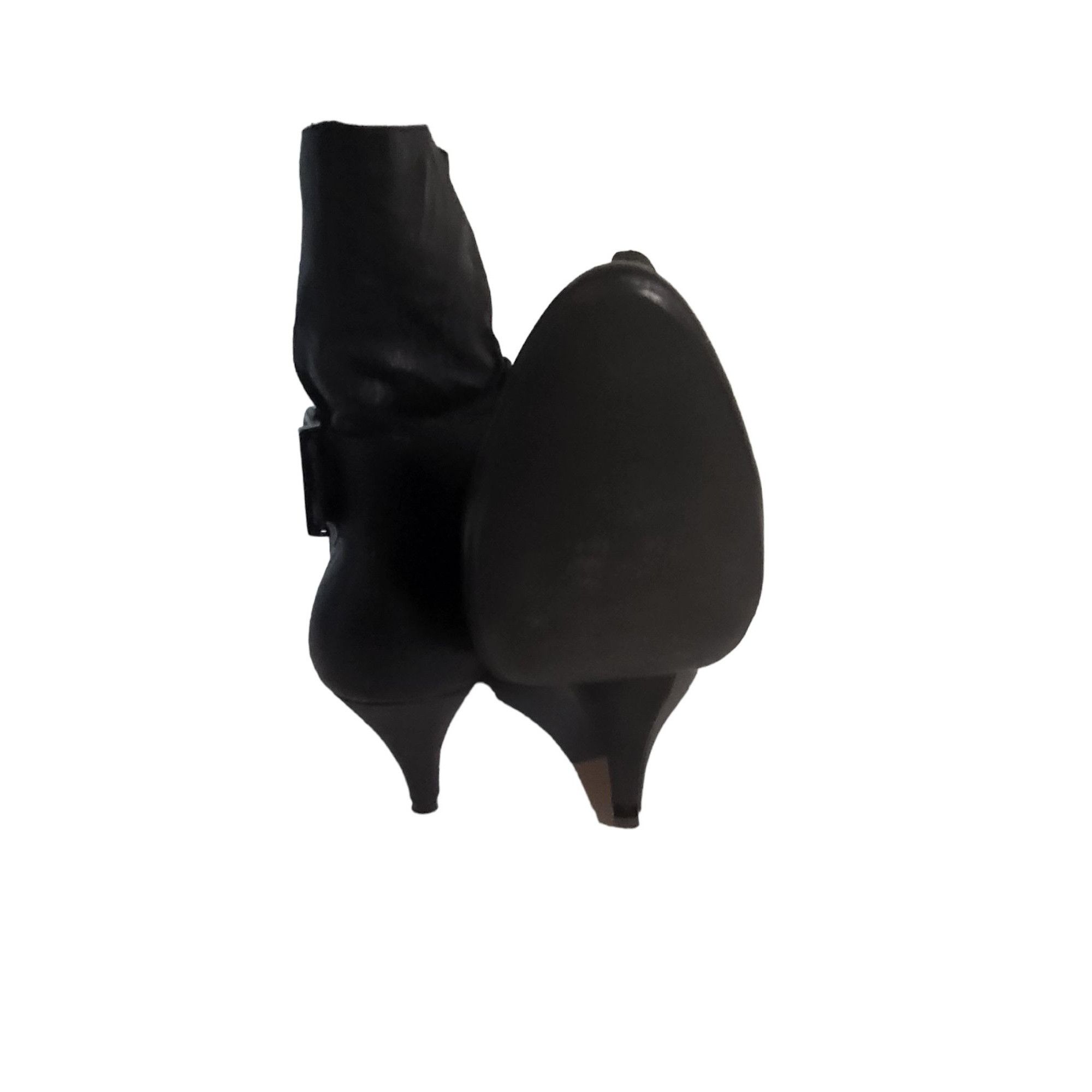 Steve Madden Steve Madden P Ava Ankle Boots Women Sz 8.5 Black Leather Mi Size US 8.5 / IT 38.5 - 4 Thumbnail