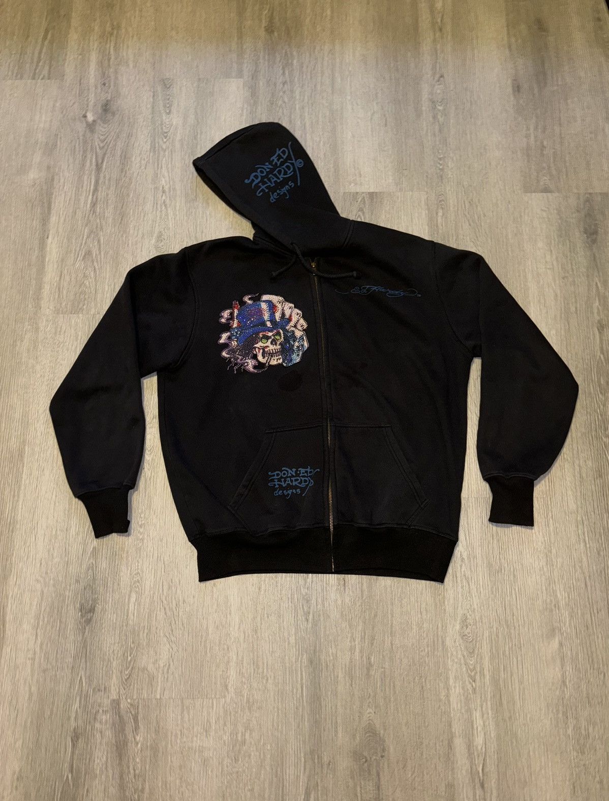 Ed Hardy Ed Hardy Vintage Zip Up Hoodie Size US L / EU 52-54 / 3 - 3 Thumbnail