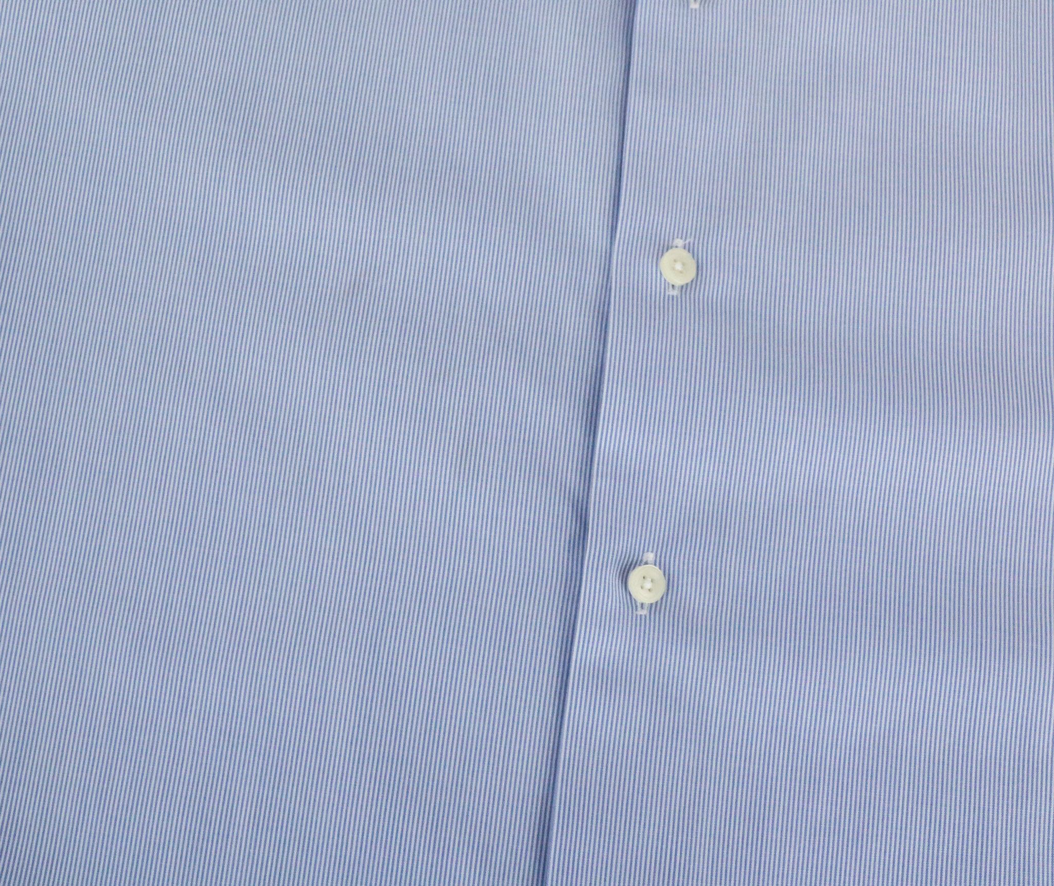 Suitsupply 46-7/18L Extra Slim Blue Cotton Stripe Pattern 72685 Size 46L - 8 Thumbnail