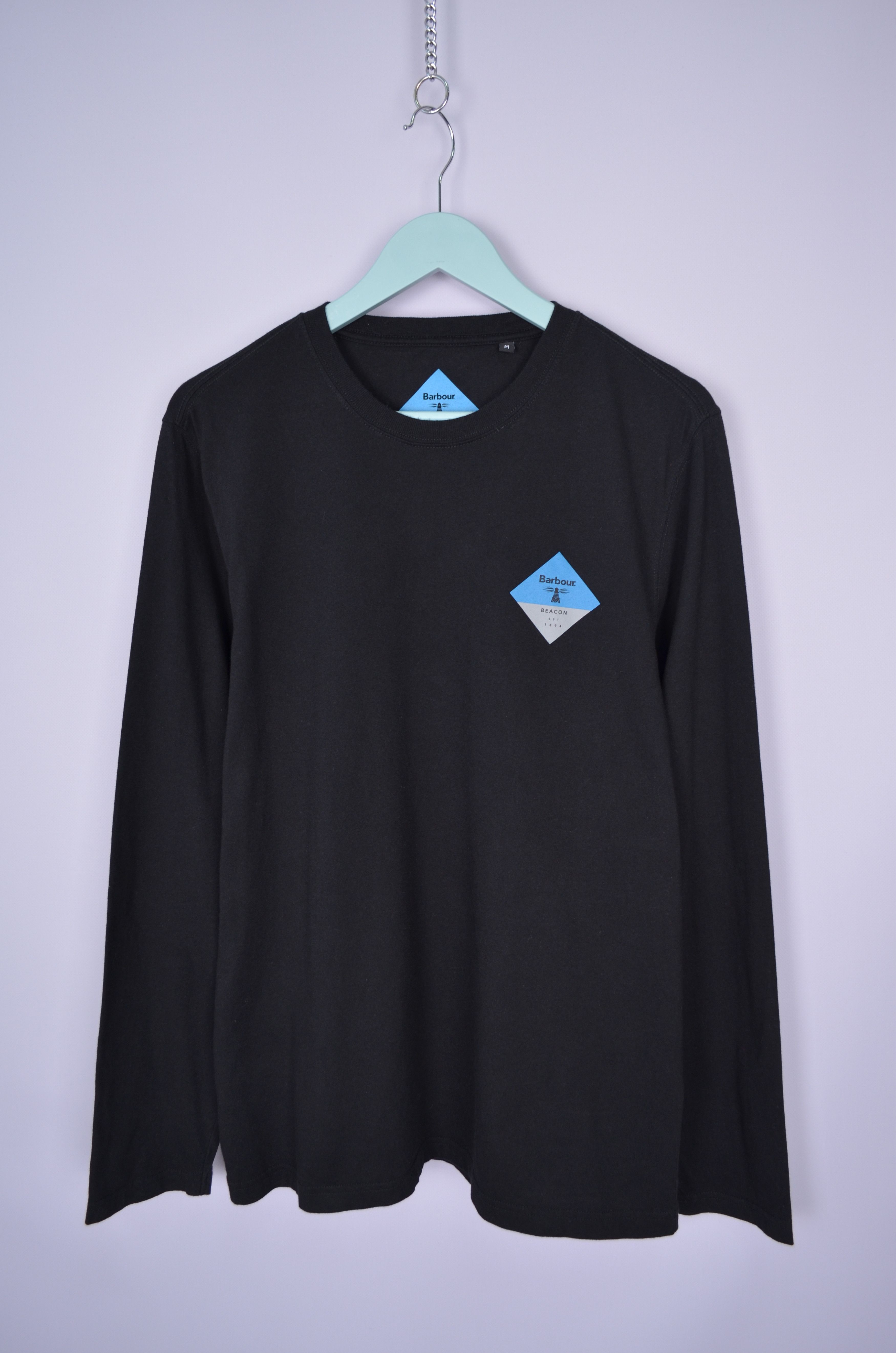 Barbour Mens Barbour Beacon Print Longsleeve T Shirt Size M Slim Fit Size US M / EU 48-50 / 2 - 1 Thumbnail