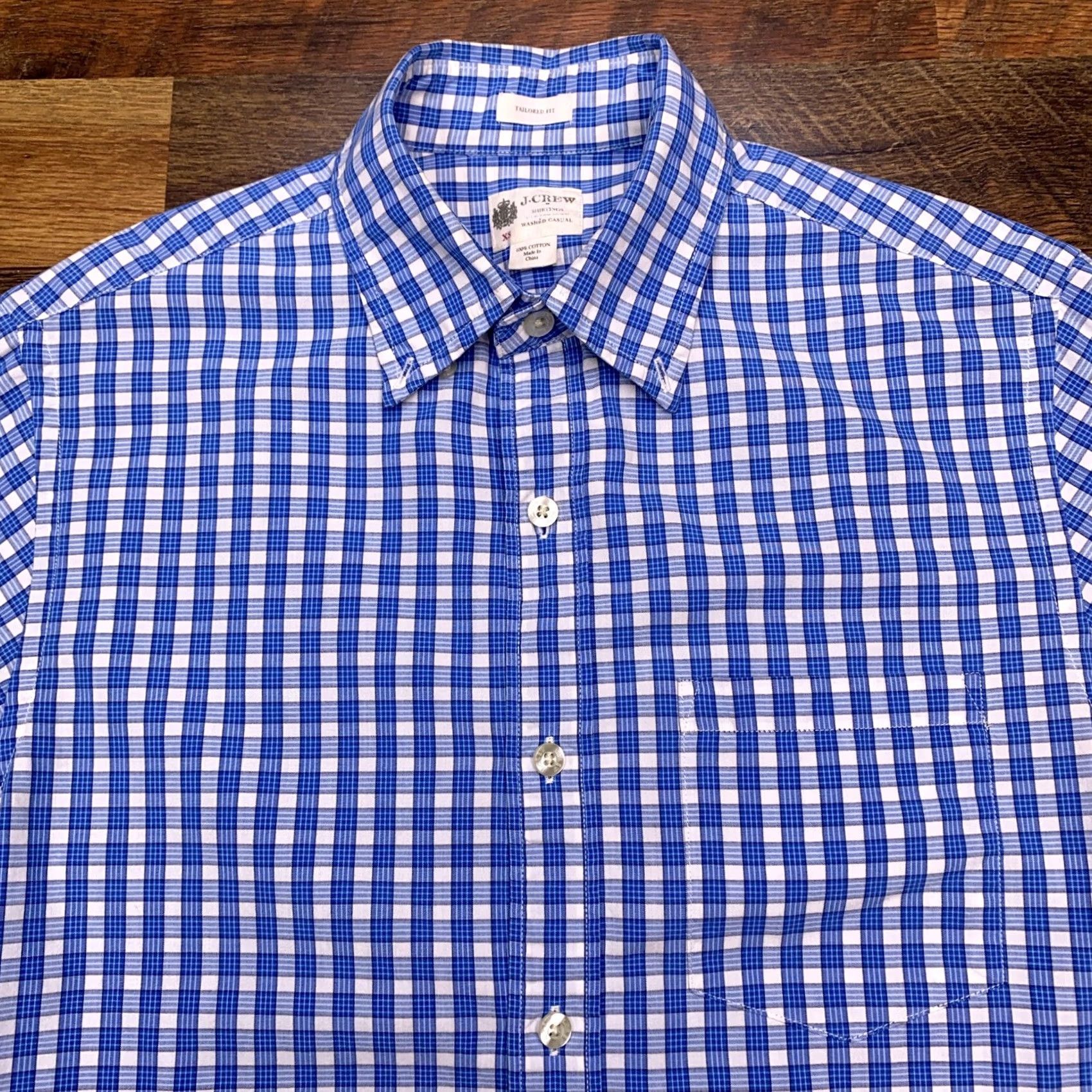 Vintage J Crew Shirt Adult XS Blue Plaid Button-Up Long Sleeve Mens Regular Size US XS / EU 42 / 0 - 4 Thumbnail
