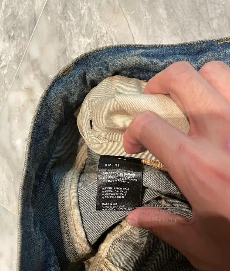 Amiri Amiri Size 32 Yellow Velvet Patchwork Jeans Size US 32 / EU 48 - 5 Thumbnail