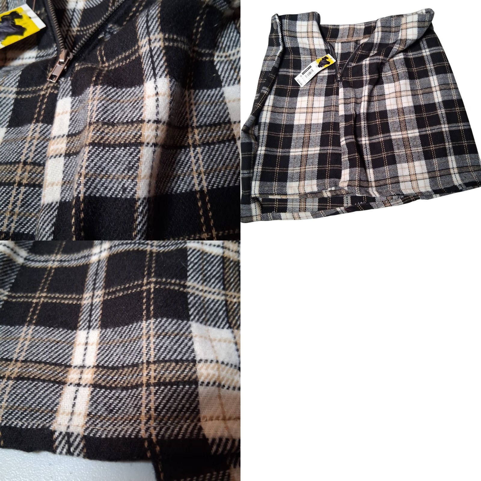 Vintage VINTAGE No Boundaries Skirt Womens XS Black NOBO Mini Plaid Flannel Faux Wrap Academia Y2K Size 26" / US 2 / IT 38 - 8 Thumbnail