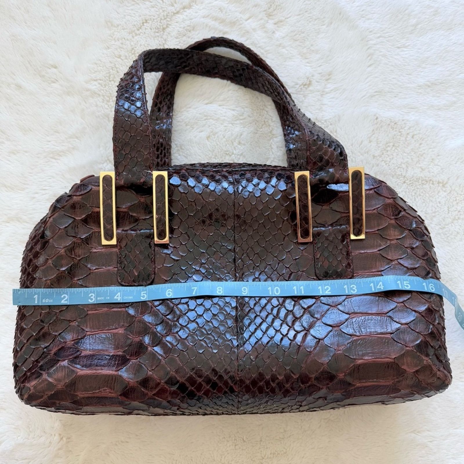 Other NEW!!! KARA ROSS python skin satchel bag large Retail 2950$ Size ONE SIZE - 7 Thumbnail