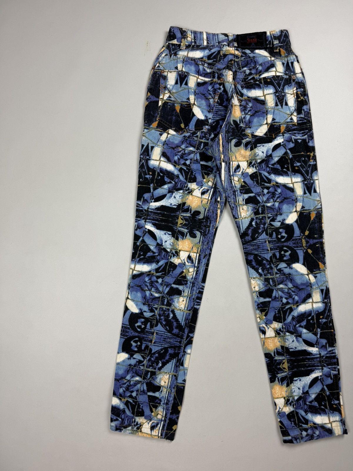 Jean Paul Gaultier 90s JPG Jean Paul Gaultier Stained Glass Printed Denim Jeans Size 25" / US 0 / IT 36 - 15 Thumbnail