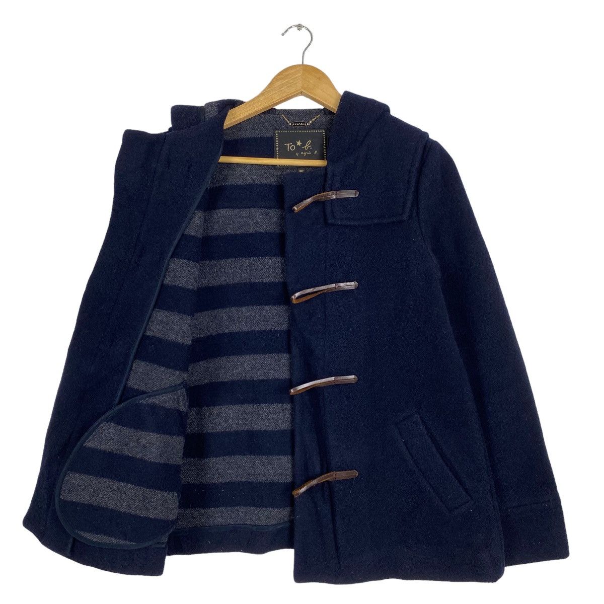 Japanese Brand Agnes B wool duffle jacket hoodie Size US L / EU 52-54 / 3 - 8 Thumbnail