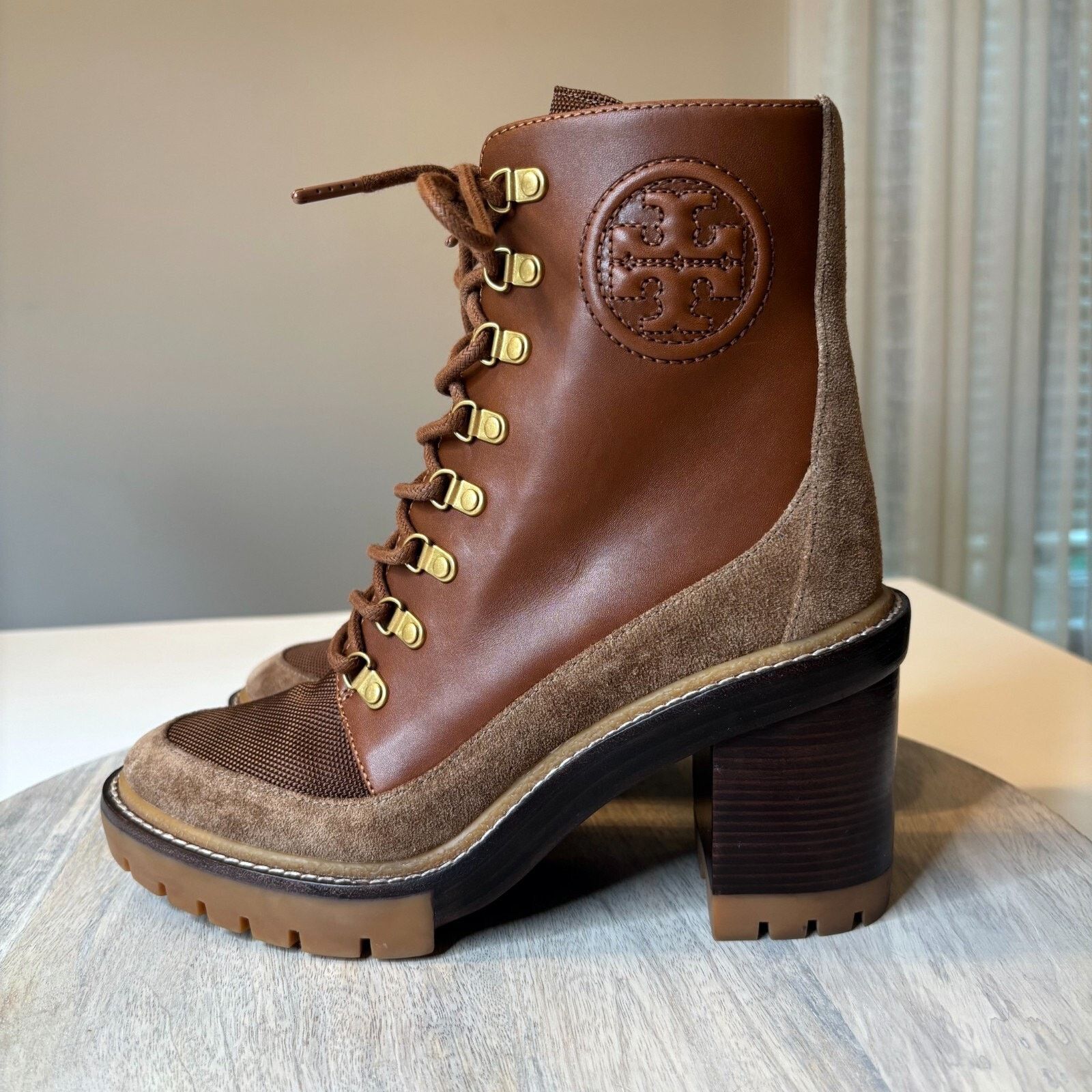 Tory Burch Tory Burch Miller Suede Lug Sole Boots Combat US Size 7.5 Size US 7.5 / IT 37.5 - 2 Thumbnail