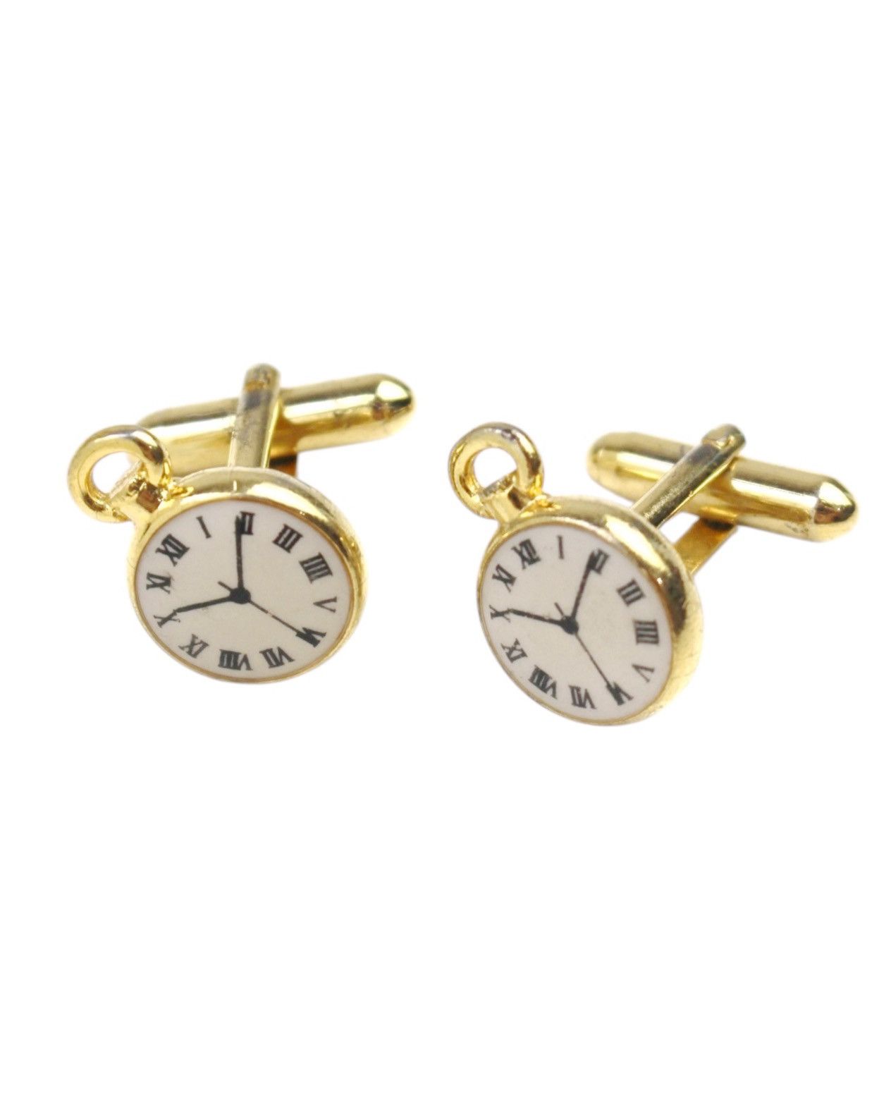 Vintage 2000S SWANKS JAPAN GOLD-PLATED POCKET WATCH CUFFLINKS Size ONE SIZE - 1 Thumbnail