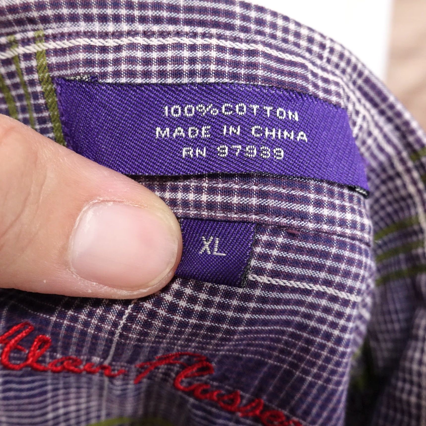 Vintage VINTAGE Alan Flusser Men's Shirt XL Long Sleeve Cotton Plaid Button-Down Casual Business Size US XL / EU 56 / 4 - 7 Thumbnail