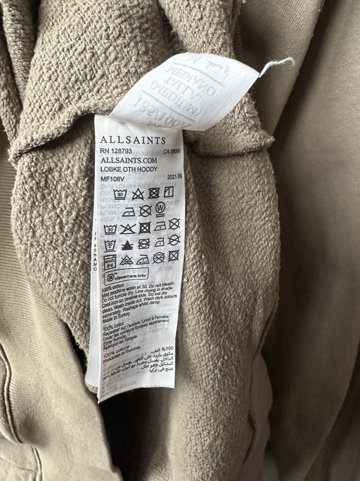 Allsaints Allsaints Lobke Oth Hoodie Beige Size M Size US M / EU 48-50 / 2 - 5 Thumbnail