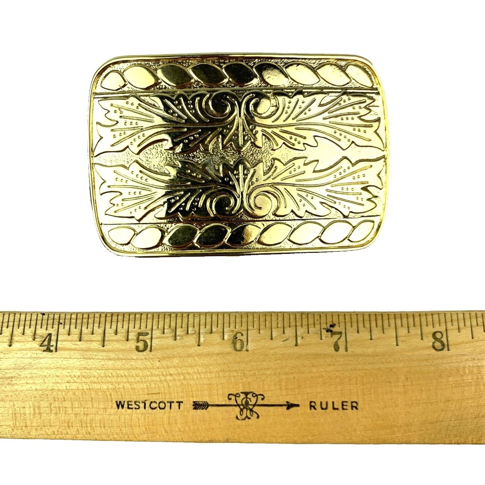 Vintage VINTAGE Unbranded Belt Buckle Western Gold Tone Ornate Made in USA Mens Buckle Store Display Size ONE SIZE - 7 Thumbnail