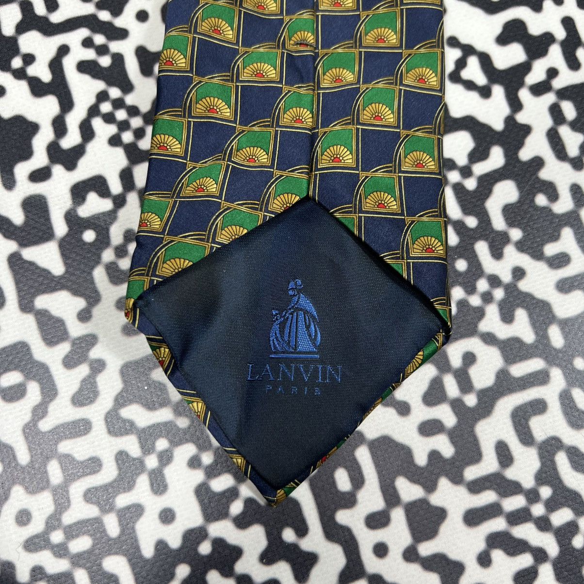 Lanvin Vintage Y2K Lanvin Paris Silk Luxury Retro Classic Style Tie Size ONE SIZE - 6 Thumbnail