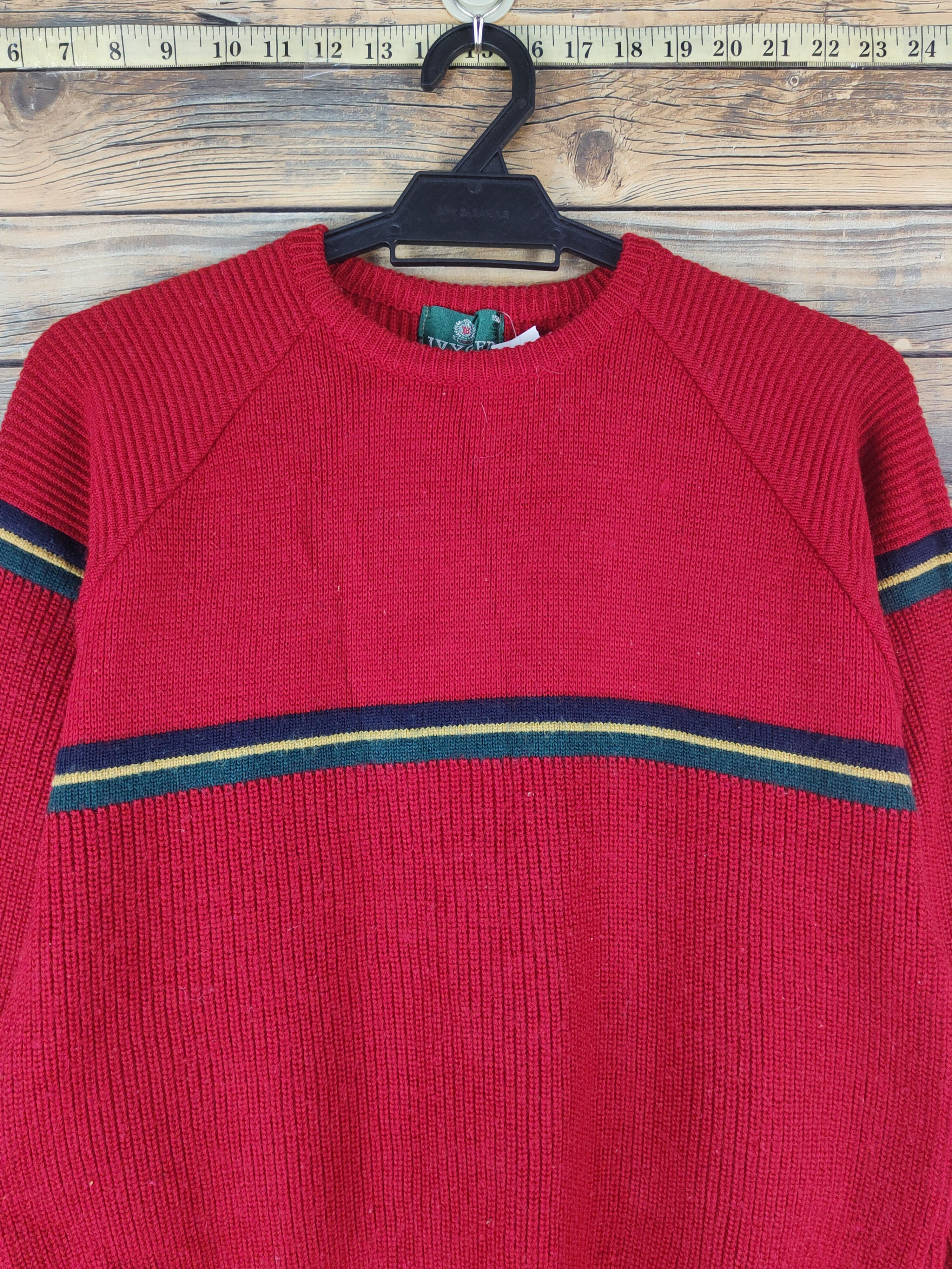 Homespun Knitwear × Japanese Brand × Vintage Ivyger Red Knitwear vintage Sweatshirts #W1510 Size S / US 4 / IT 40 - 2 Thumbnail