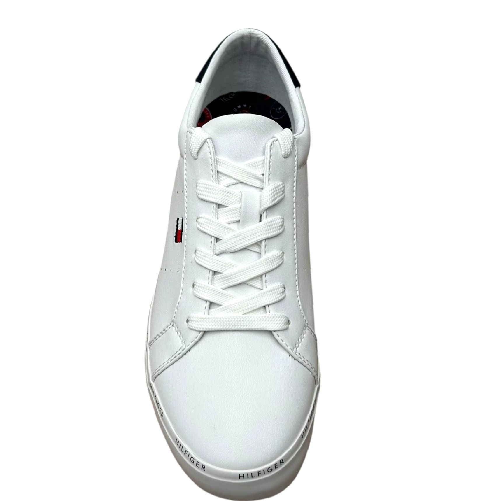 Tommy Hilfiger Tommy Hilfiger Women's Henissly Sneaker Size 7.5 White Lace Up Casual & Stylish Shoes Size US 8 / IT 38 - 5 Thumbnail