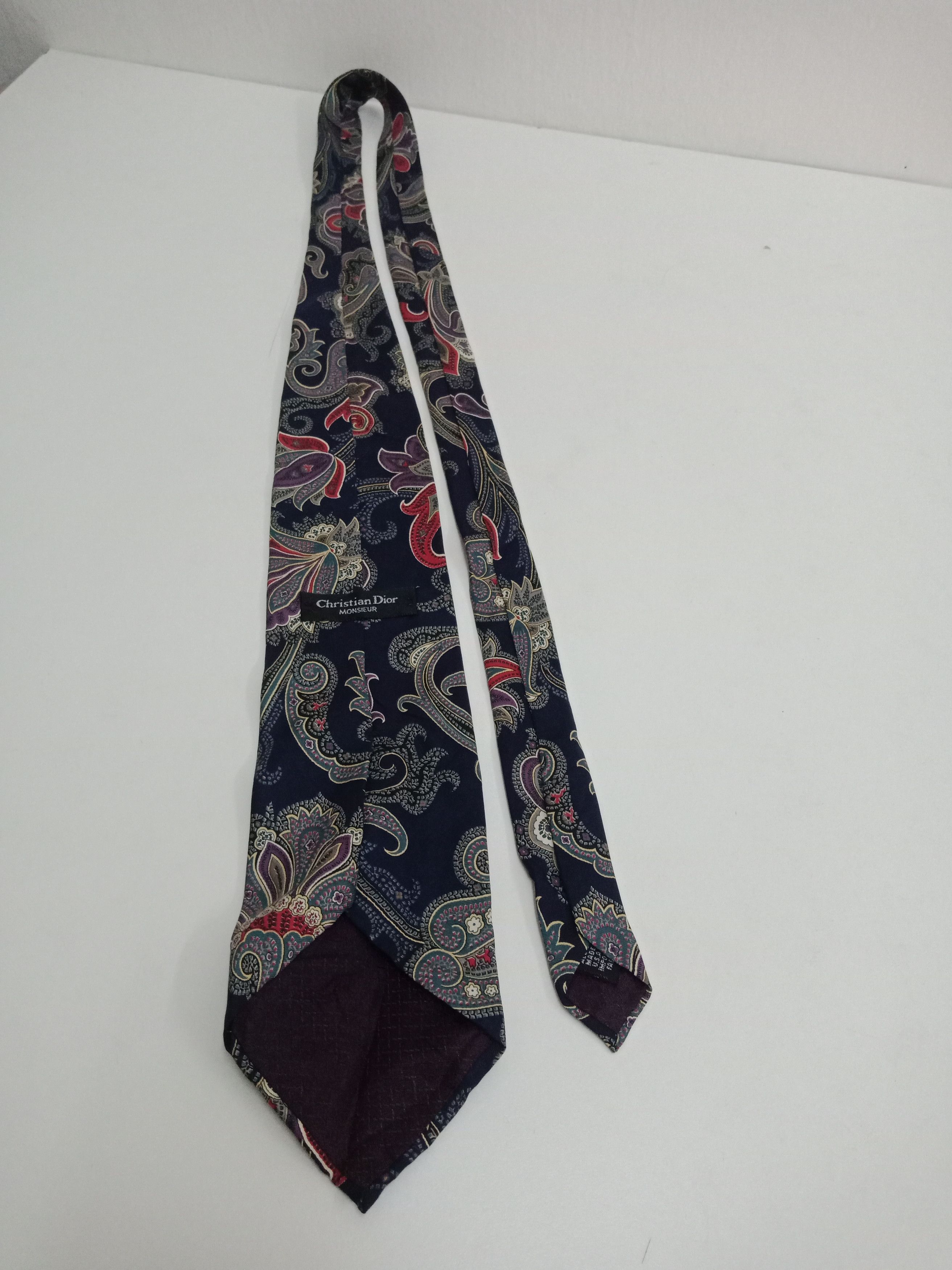 Christian Dior Monsieur Christian Dior Monsieur Paisley 100% Silk Made in USA Size ONE SIZE - 2 Thumbnail
