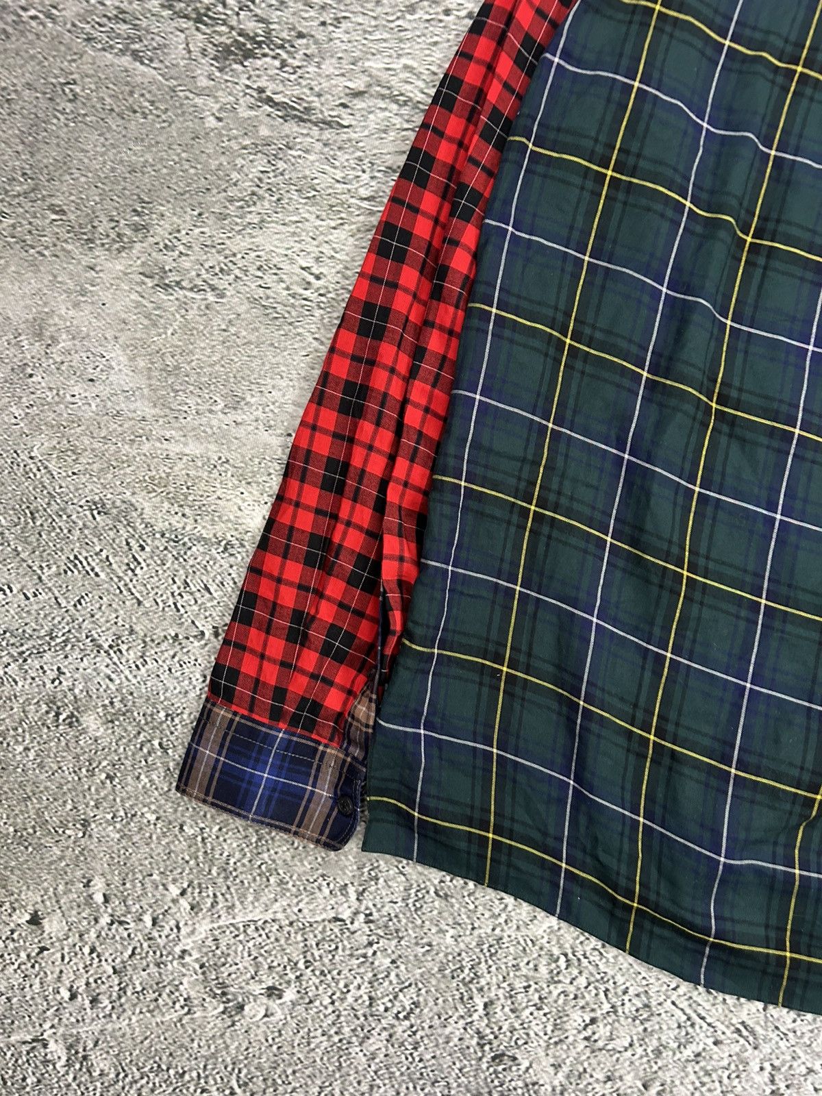 Lanvin Lanvin shirt patchwork plaid tartan button up flannel runway Size US XL / EU 56 / 4 - 11 Thumbnail