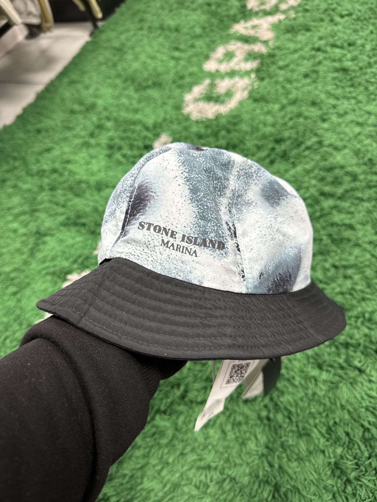 image of Stone Island Bucket Hat in Blue, Men's