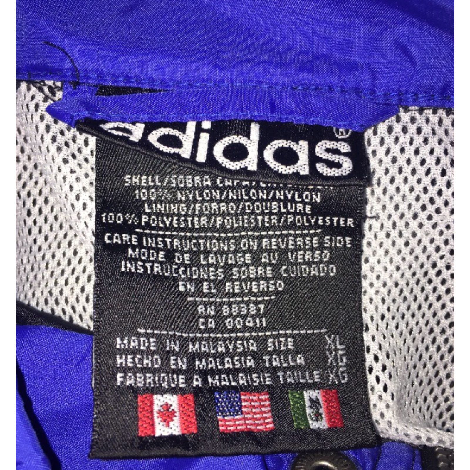 Adidas VINTAGE Adidas Jacket, Full Zip, Black, Mens XL, Athletic, Regular, Outer Shell Na, Solid, Basic Jacket, Pit to Pit 26 inches Size US XL / EU 56 / 4 - 5 Thumbnail