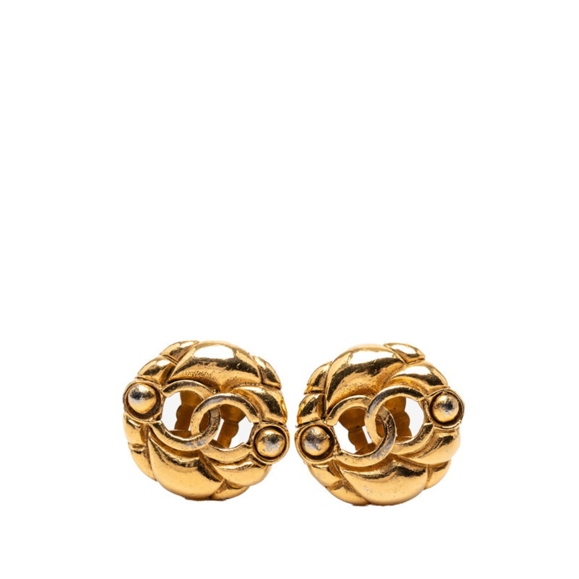 Chanel Vintage Chanel Coco Mark Earrings, Gold Plated, Women's, CHANEL Size ONE SIZE - 1 Thumbnail