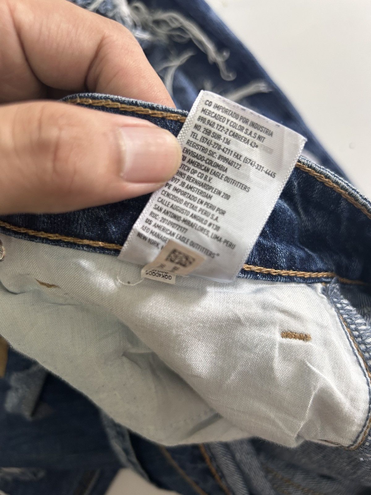 Japanese Brand × Vintage 💥Vintage Japanese Denim Ripped Jeans Size US 37 - 13 Thumbnail