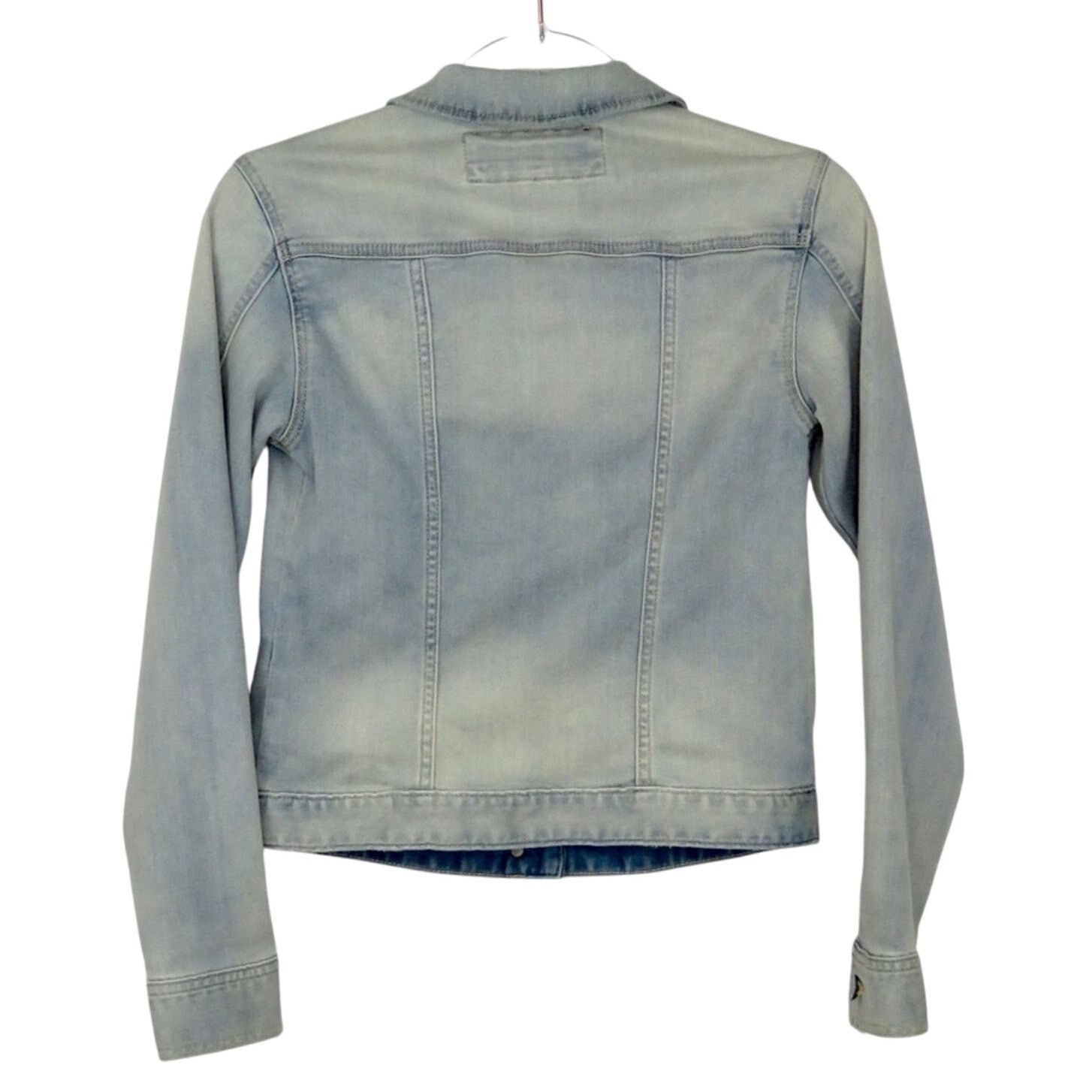 Express Express Jean Jacket Classic Denim Jacket Fitted XS Size XS / US 0-2 / IT 36-38 - 4 Thumbnail