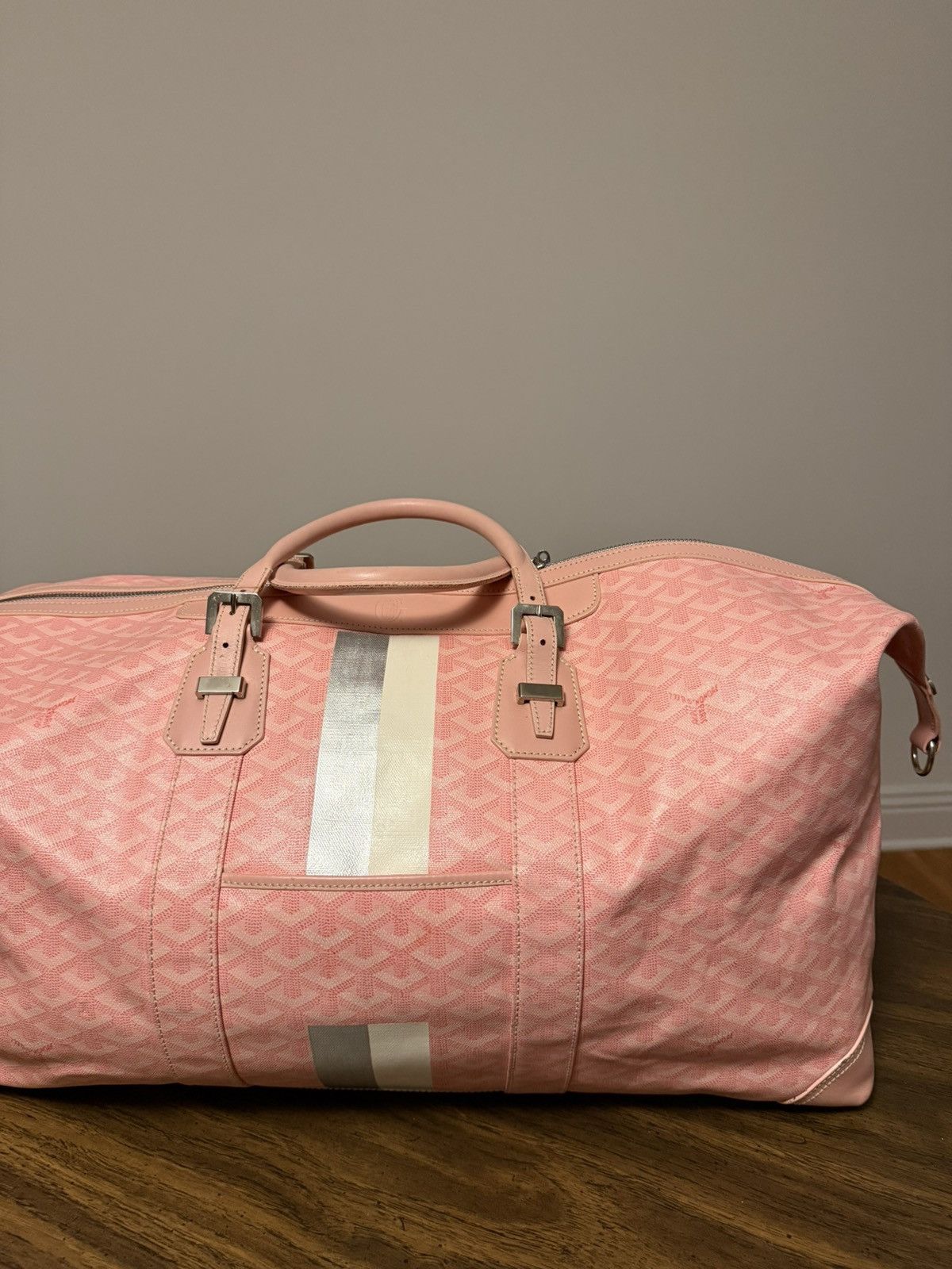 Goyard 2008 Pink Sakura Goyard Boeing Duffle Bag Size ONE SIZE - 5 Thumbnail