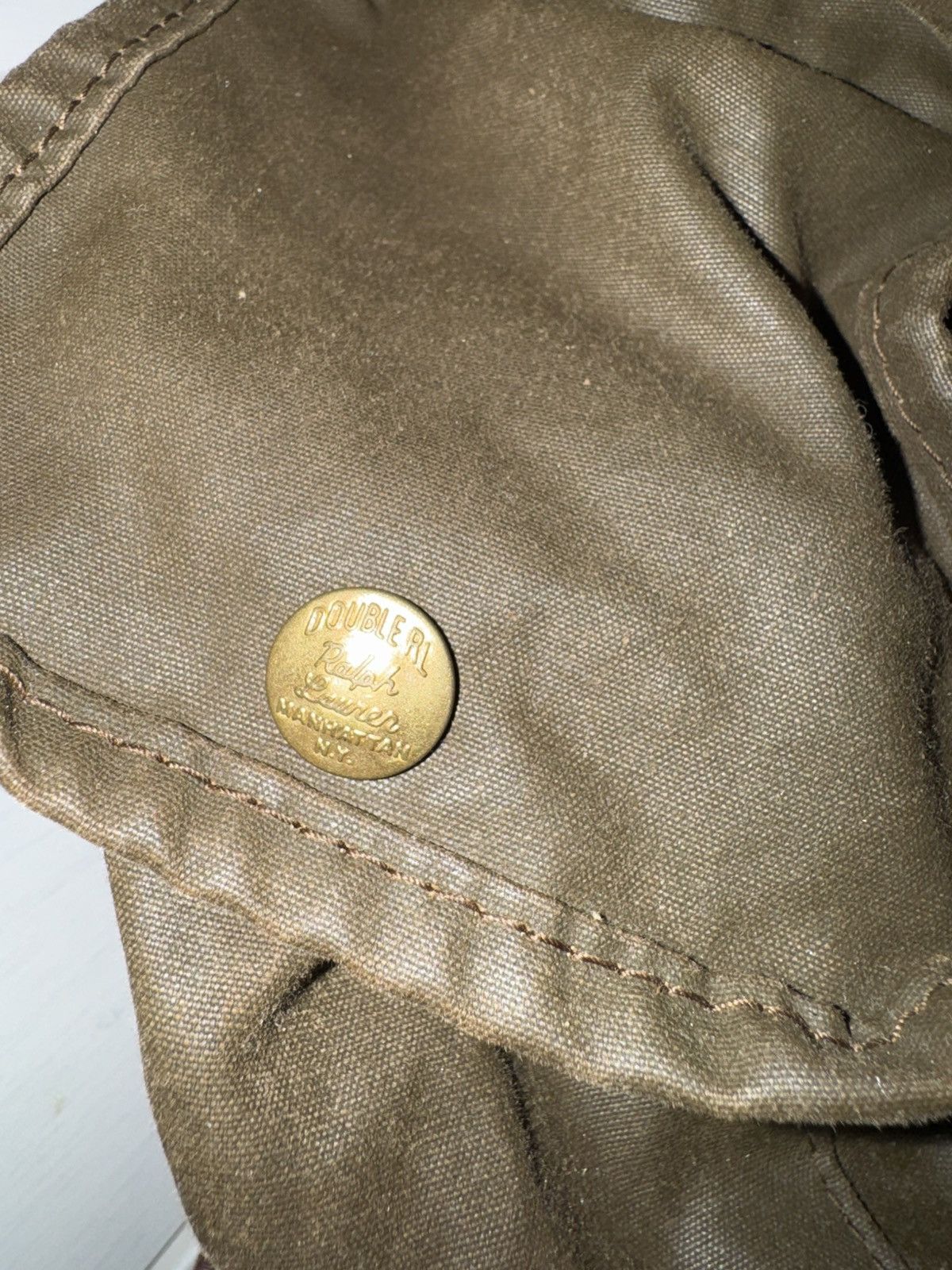 RRL Ralph Lauren DOUBLE RL (RRL) Leather Trim Oiled Cloth Backpack FW22 Size ONE SIZE - 3 Thumbnail