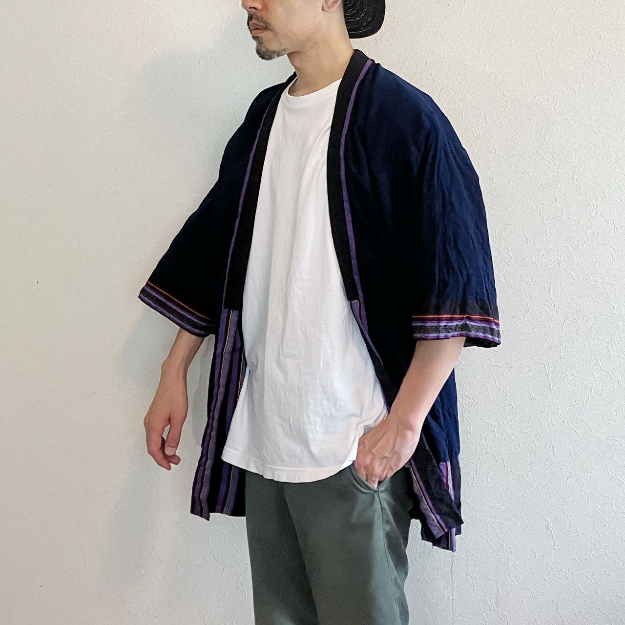Japanese Brand × Vintage Vintage Japanese Noragi Kimono Jacket Indigo Plain Lining Size US M / EU 48-50 / 2 - 13 Thumbnail