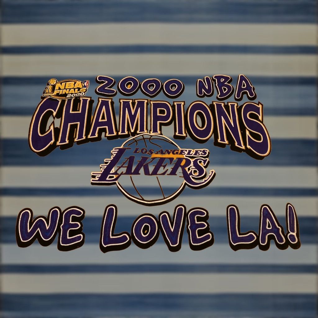 Champion VINTAGE Kobe Shaq Los Angeles Lakers Shirt NBA Finals Champion Champion Large Yellow Cotton Short Sleeve Mens T-Shirt 2000s Size US L / EU 52-54 / 3 - 1 Thumbnail