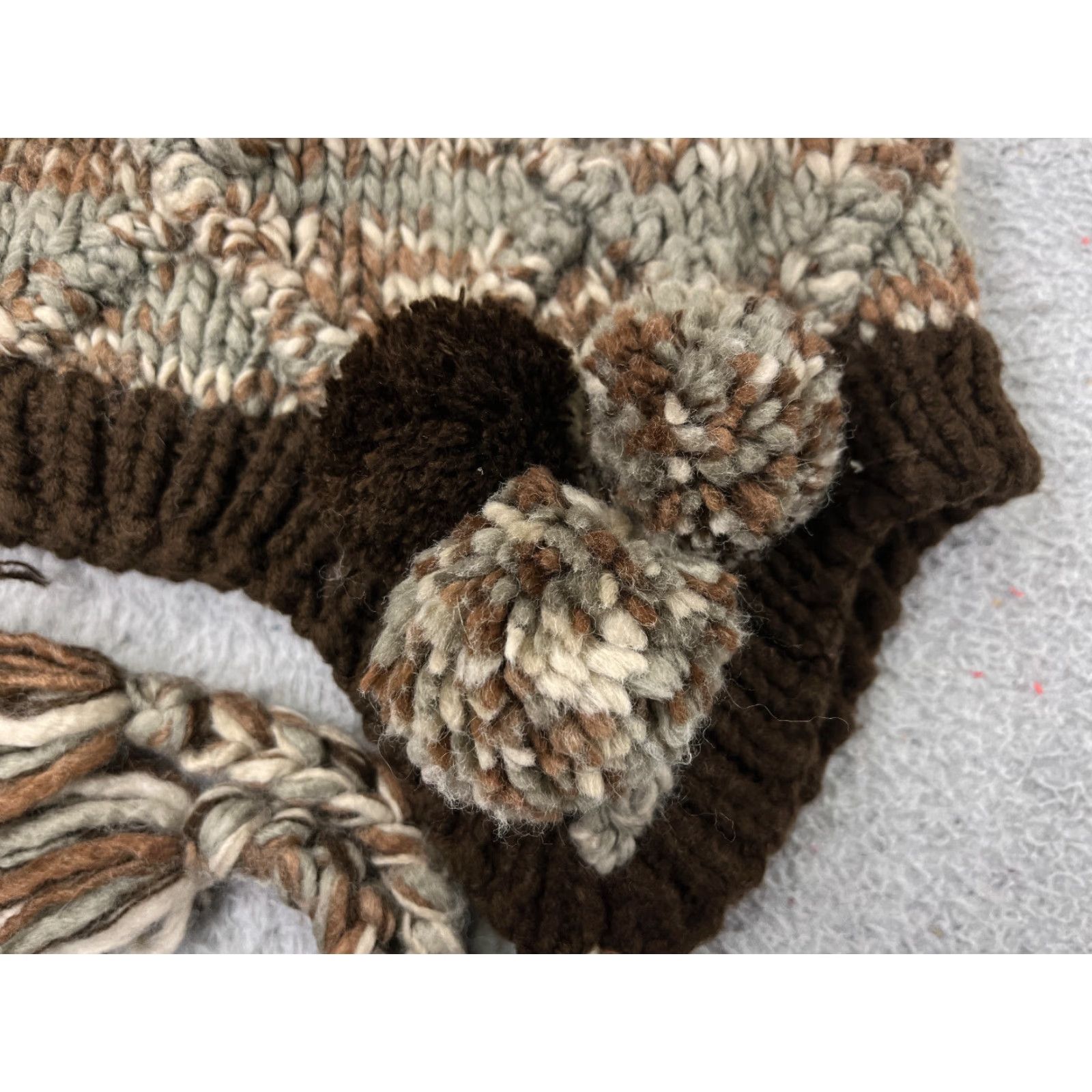 Vintage San Diego Hat Co Beanie Hat Womens One Size Brown Ear Flaps Wool Acrylic Blend Size ONE SIZE - 2 Thumbnail