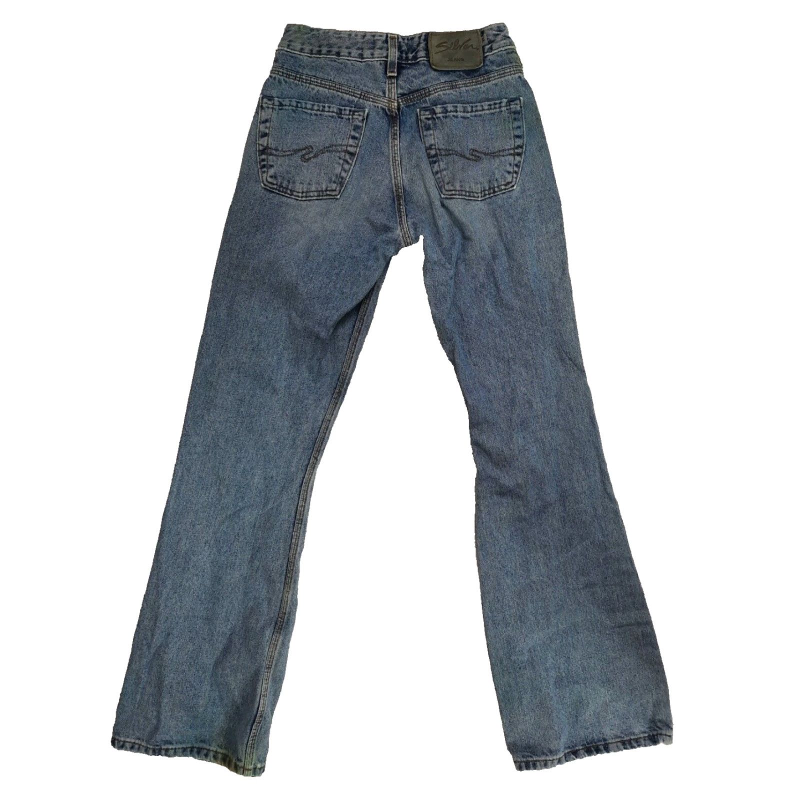 Silver Jeans Co. VINTAGE Silver Jeans Flare Mid Rise Light Wash 27x32 26x30 V2W Womens Jeans Size 27" / US 4 / IT 40 - 2 Thumbnail