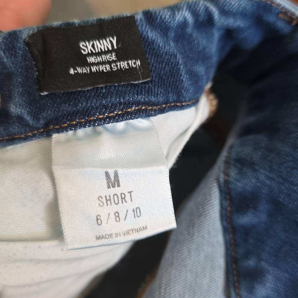 Express Express Women's Size 6/8/10 Short Blue Skinny High Rise 4Way Size 28" / US 6 / IT 42 - 3 Thumbnail