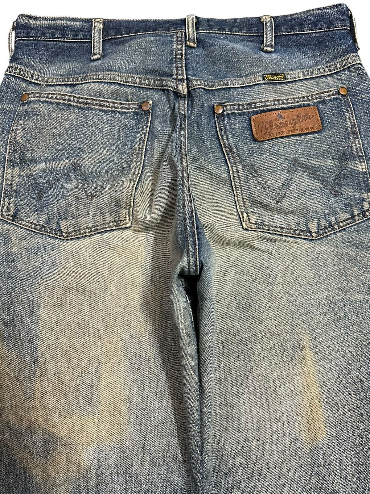 Wrangler Vintage 90s Wrangler Faded Bleached Distressed Baggy Jeans Size US 32 / EU 48 - 5 Thumbnail