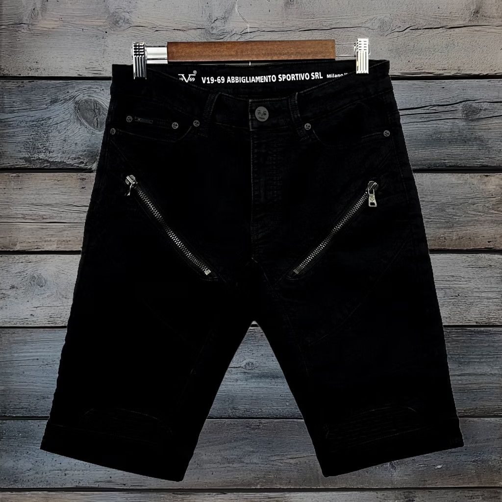 Versace Versace Shorts 28 Black Stretch Milano Italia V19-69 Abbigliamento Sportivo Srl Moto 90s Y2K Streetwear Mens Size US 28 / EU 44 - 1 Thumbnail