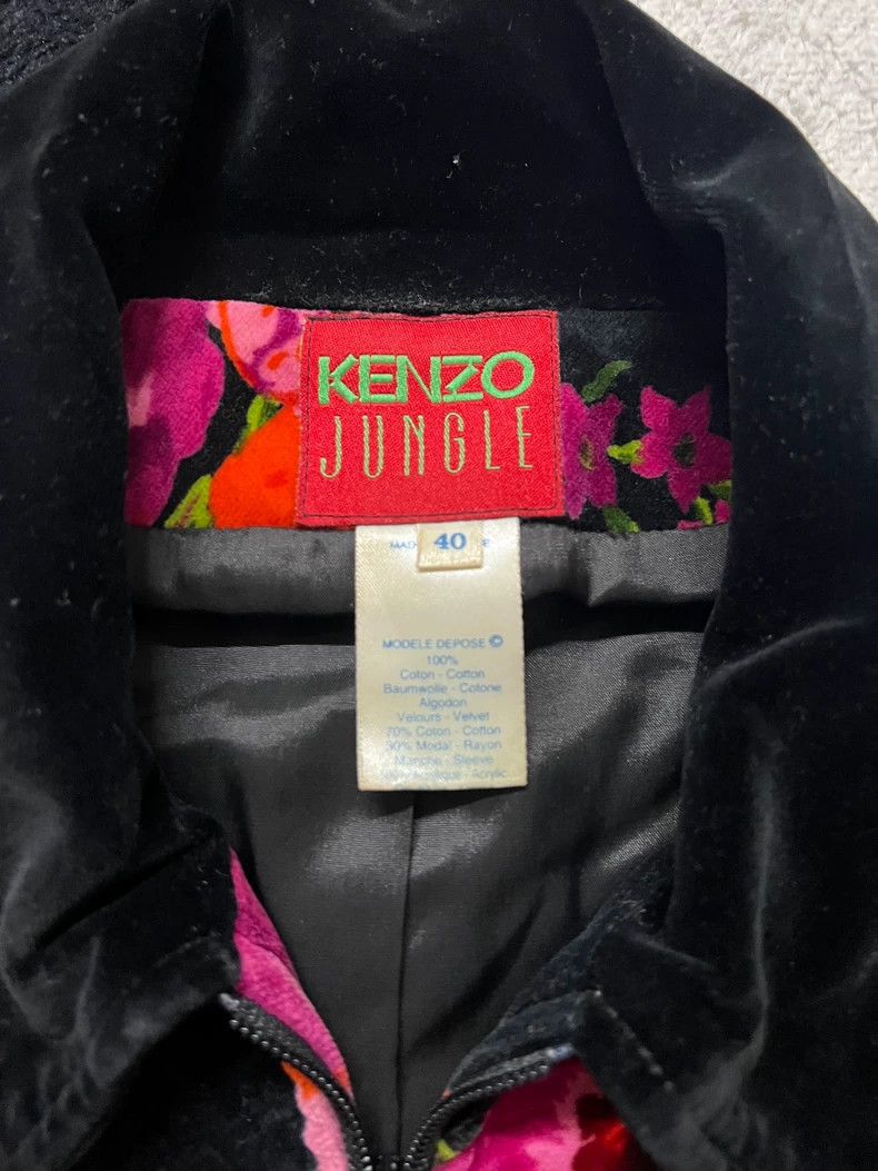 Kenzo KENZO Velvet Flower Patchwork Knit Sleeve Zip-Up Jacket Size XS / US 0-2 / IT 36-38 - 5 Thumbnail