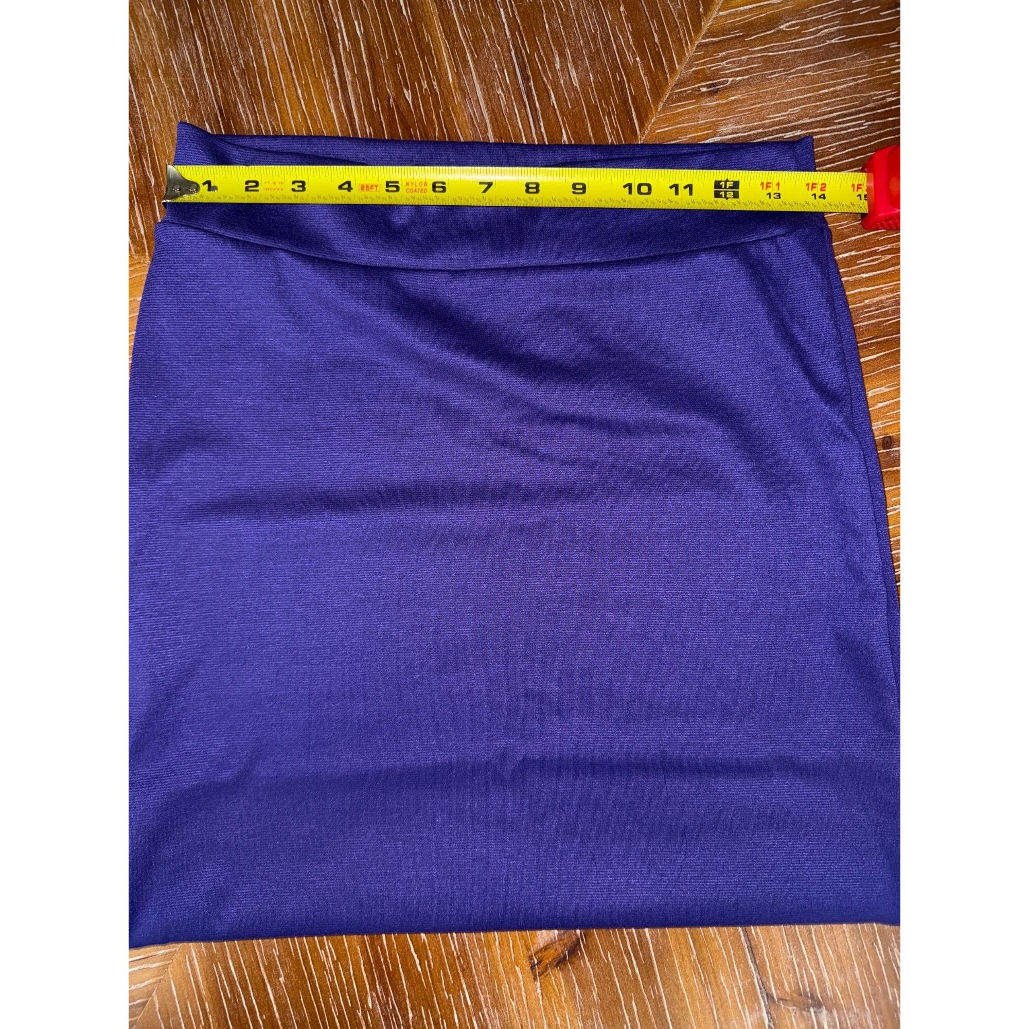 Other Purple Midi Pencil Skirt Medium By 42 Pops Stretchy Knit Fab Size 28" / US 6 / IT 42 - 4 Thumbnail