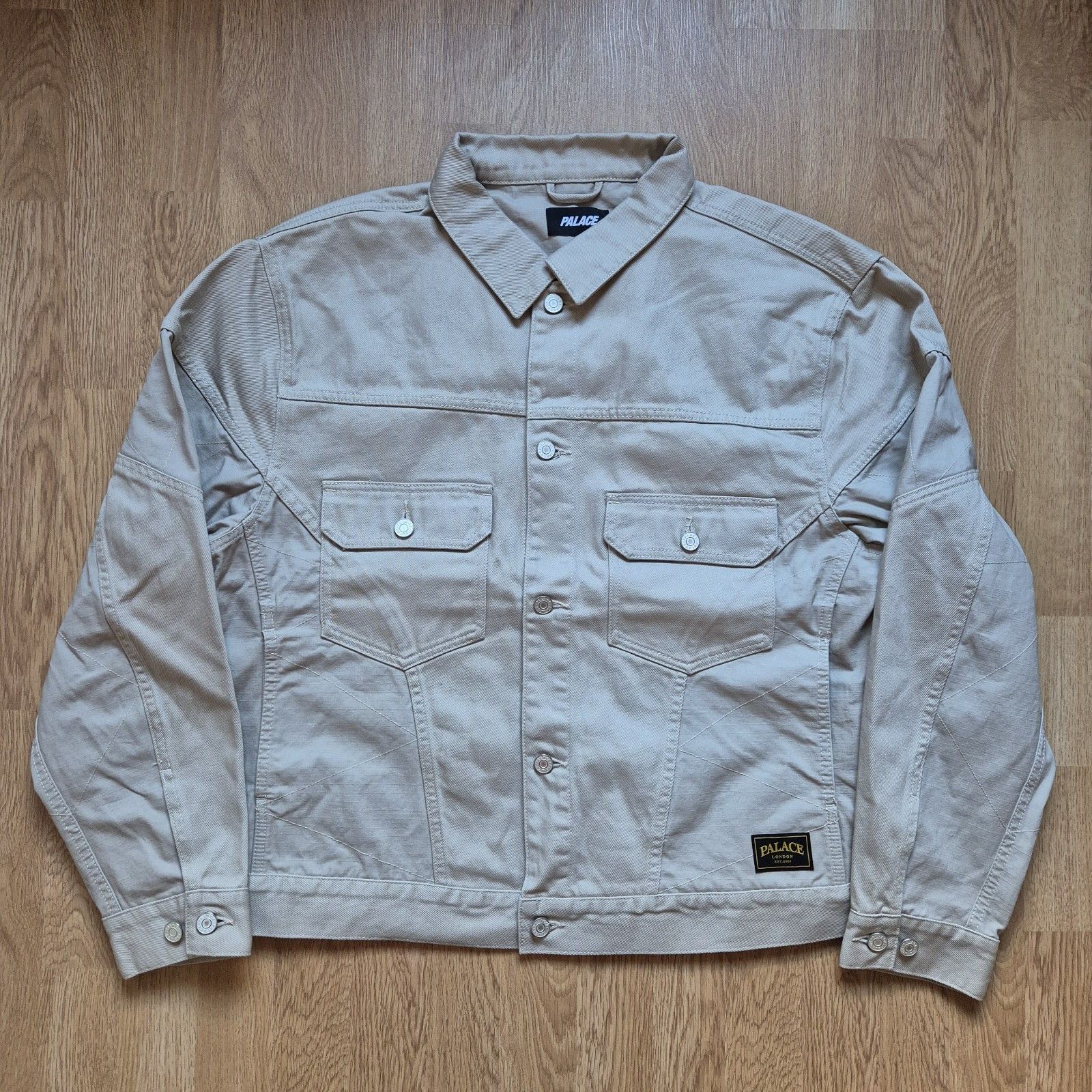 Palace Palace Panel Denim Jacket Stoney Grey Large Brand New FW24 Size US L / EU 52-54 / 3 - 1 Thumbnail
