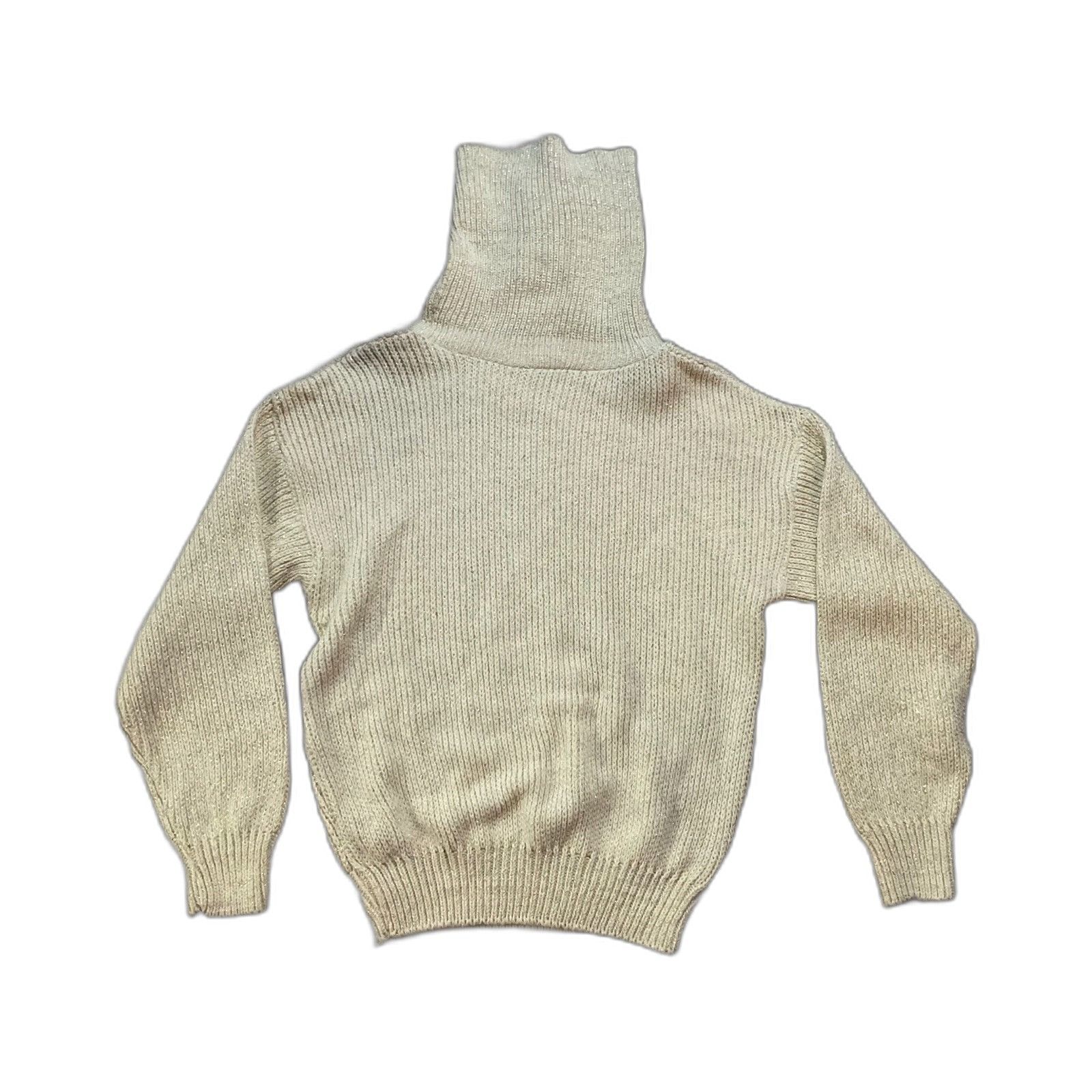 Vintage Vintage Beige Cable Knit Sweater Turtle Neck Carriage Court Size US M / EU 48-50 / 2 - 1 Thumbnail