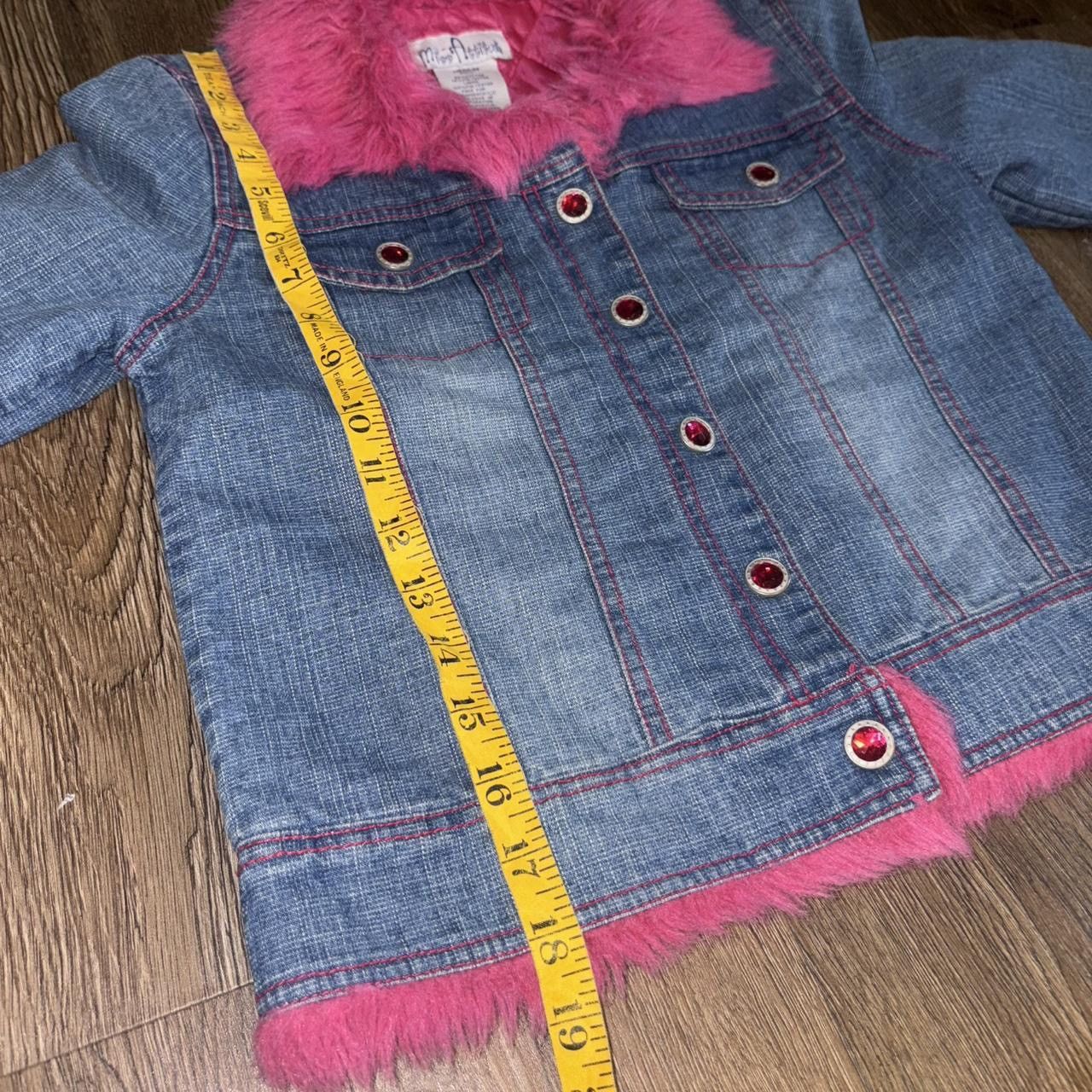 Other 90s Pink faux fur denim jacket with quilted interior Size M / US 6-8 / IT 42-44 - 3 Thumbnail