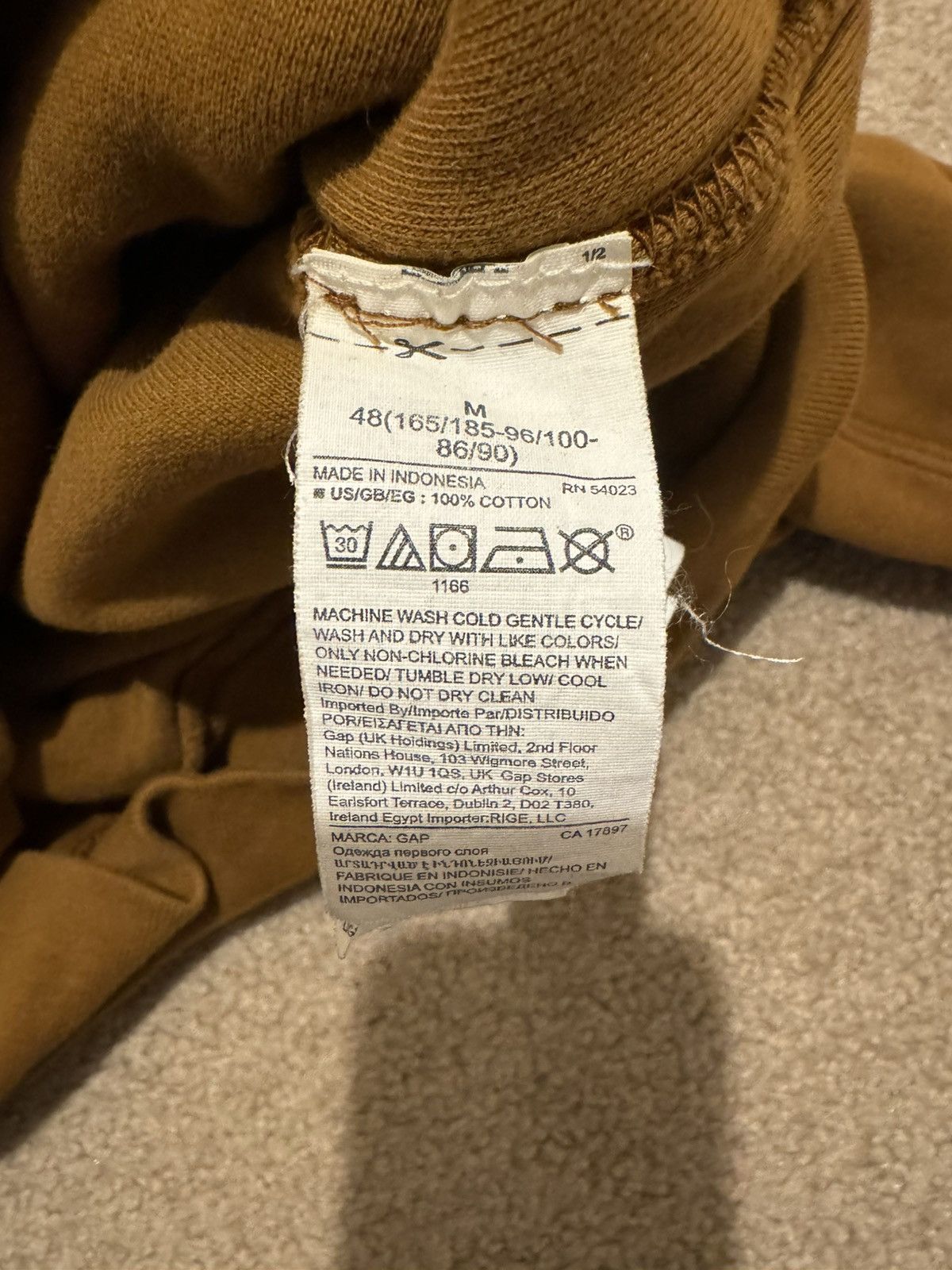 Gap × Kanye West × Yeezy Yeezy Gap Double Layered Hoodie Brown Medium Size US M / EU 48-50 / 2 - 2 Thumbnail